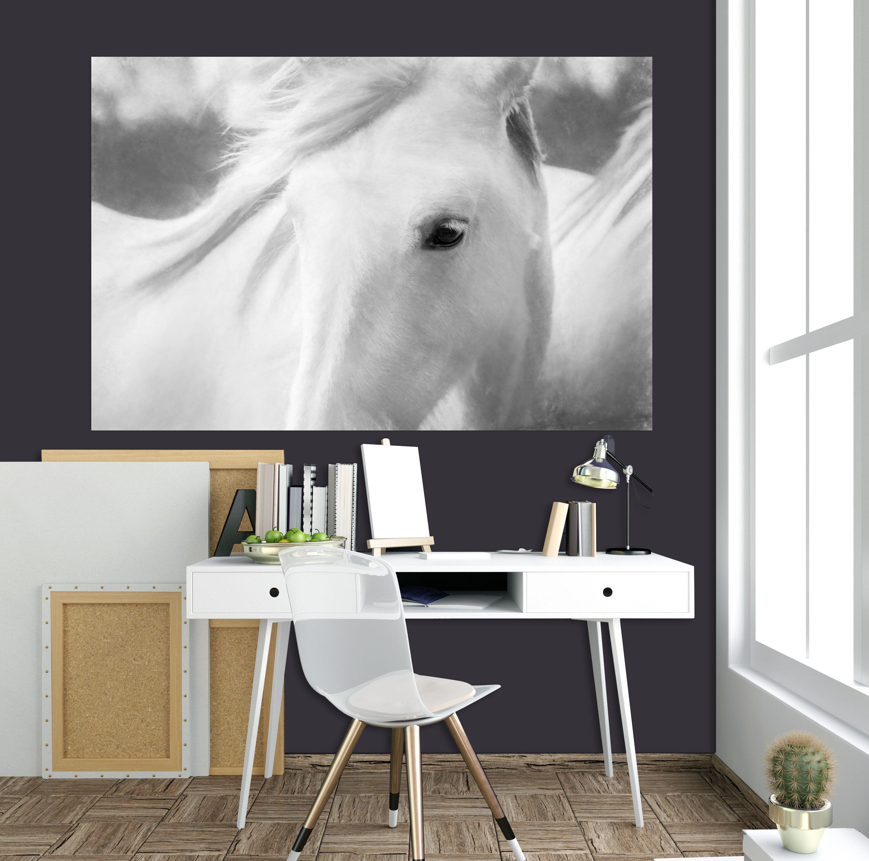 3D White Horse 142 Marco Carmassi Wall Sticker Wallpaper AJ Wallpaper 2 