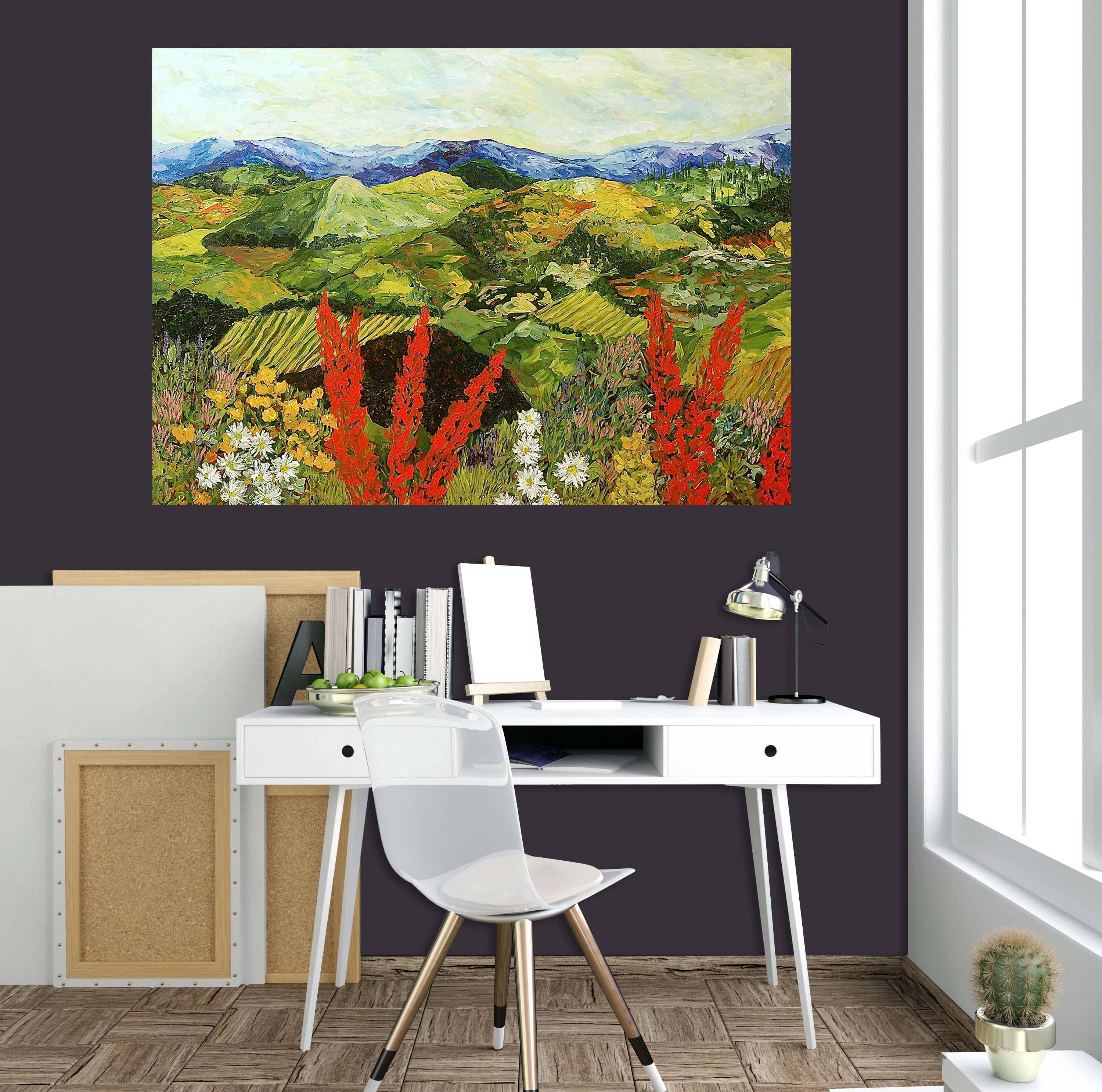3D Red Flowers 140 Allan P. Friedlander Wall Sticker Wallpaper AJ Wallpaper 2 