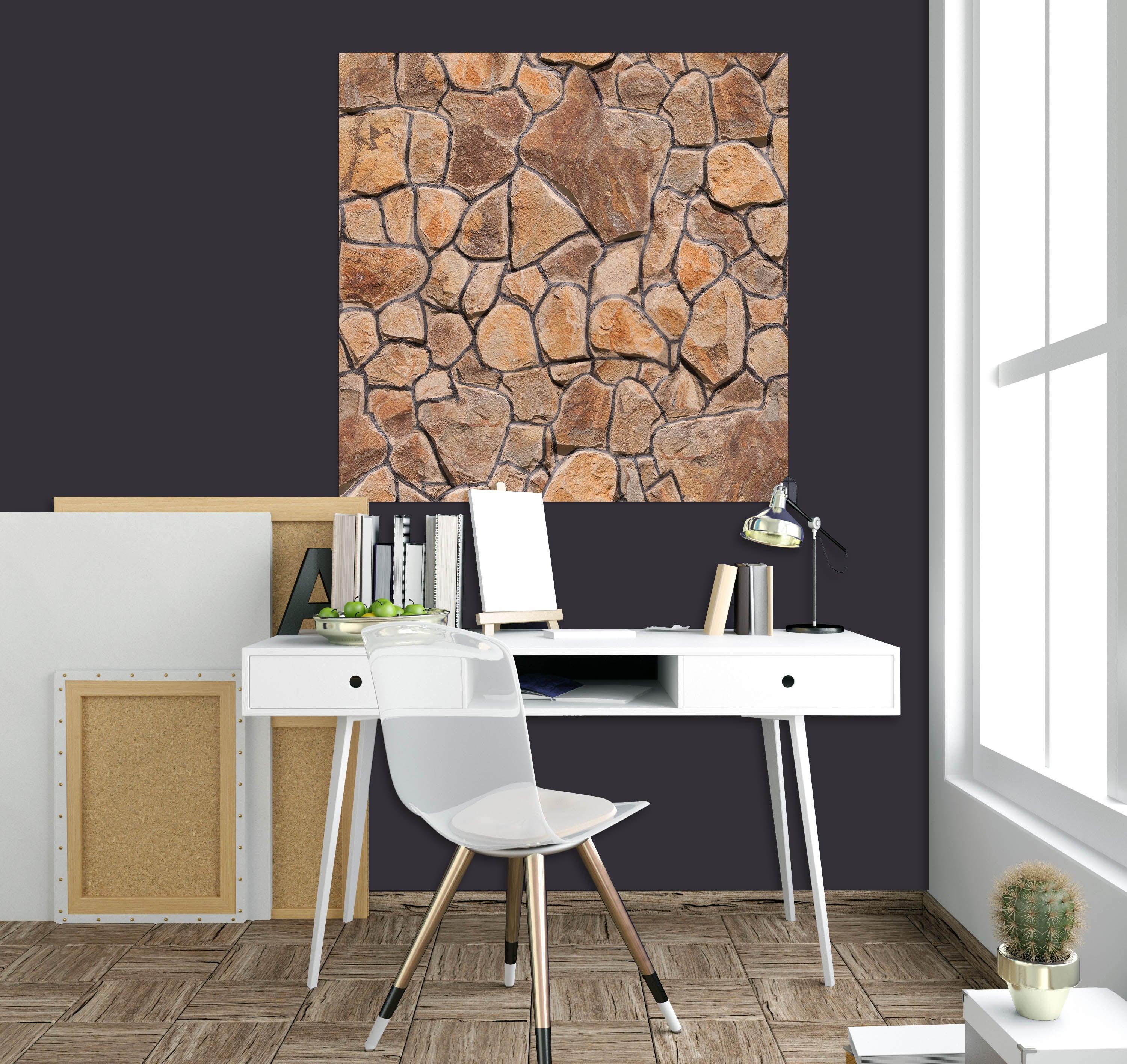 3D Stone Wall 1076 Wall Sticker