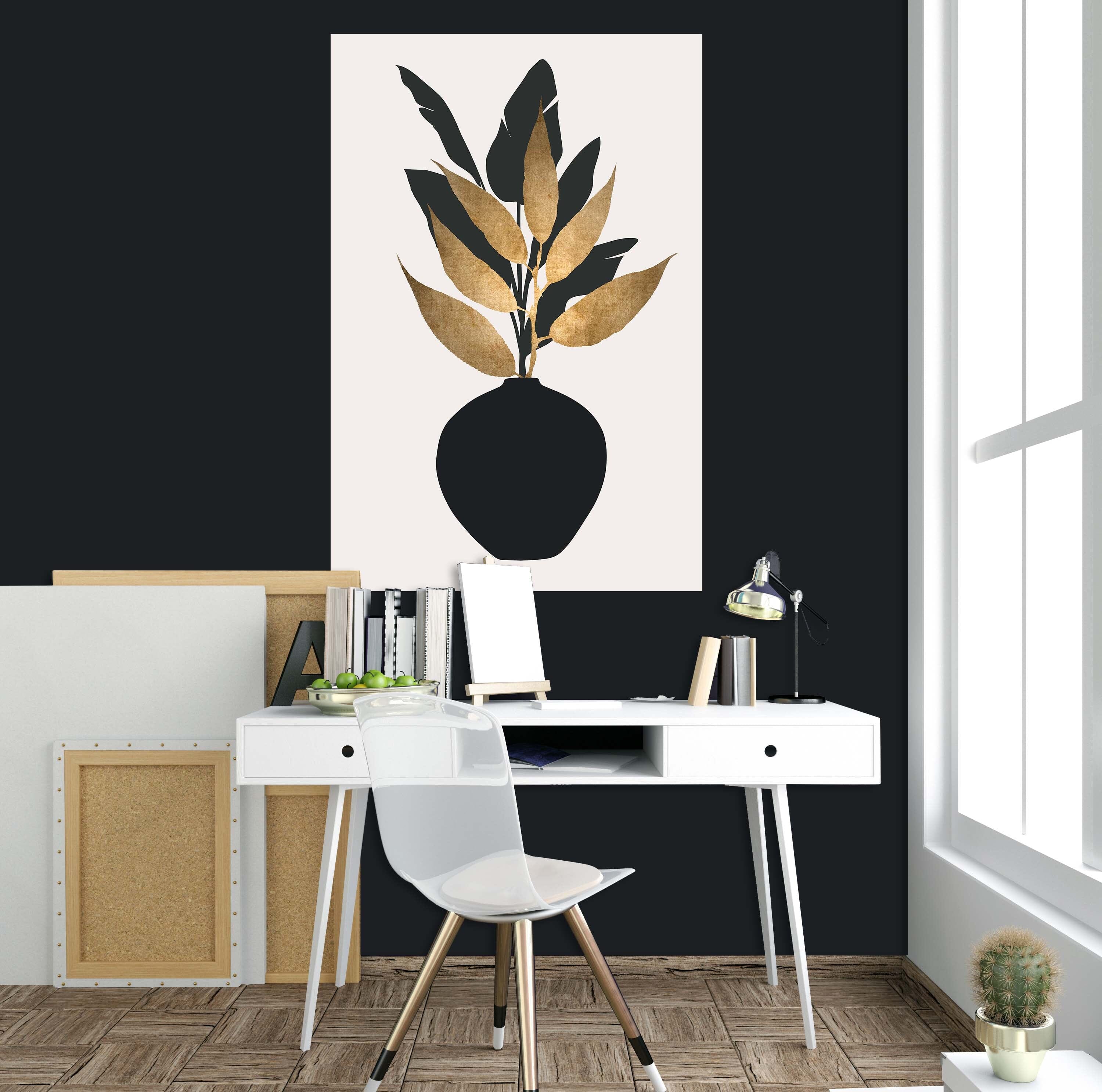 3D Leaf Vase 119 Boris Draschoff Wall Sticker Wallpaper AJ Wallpaper 2 