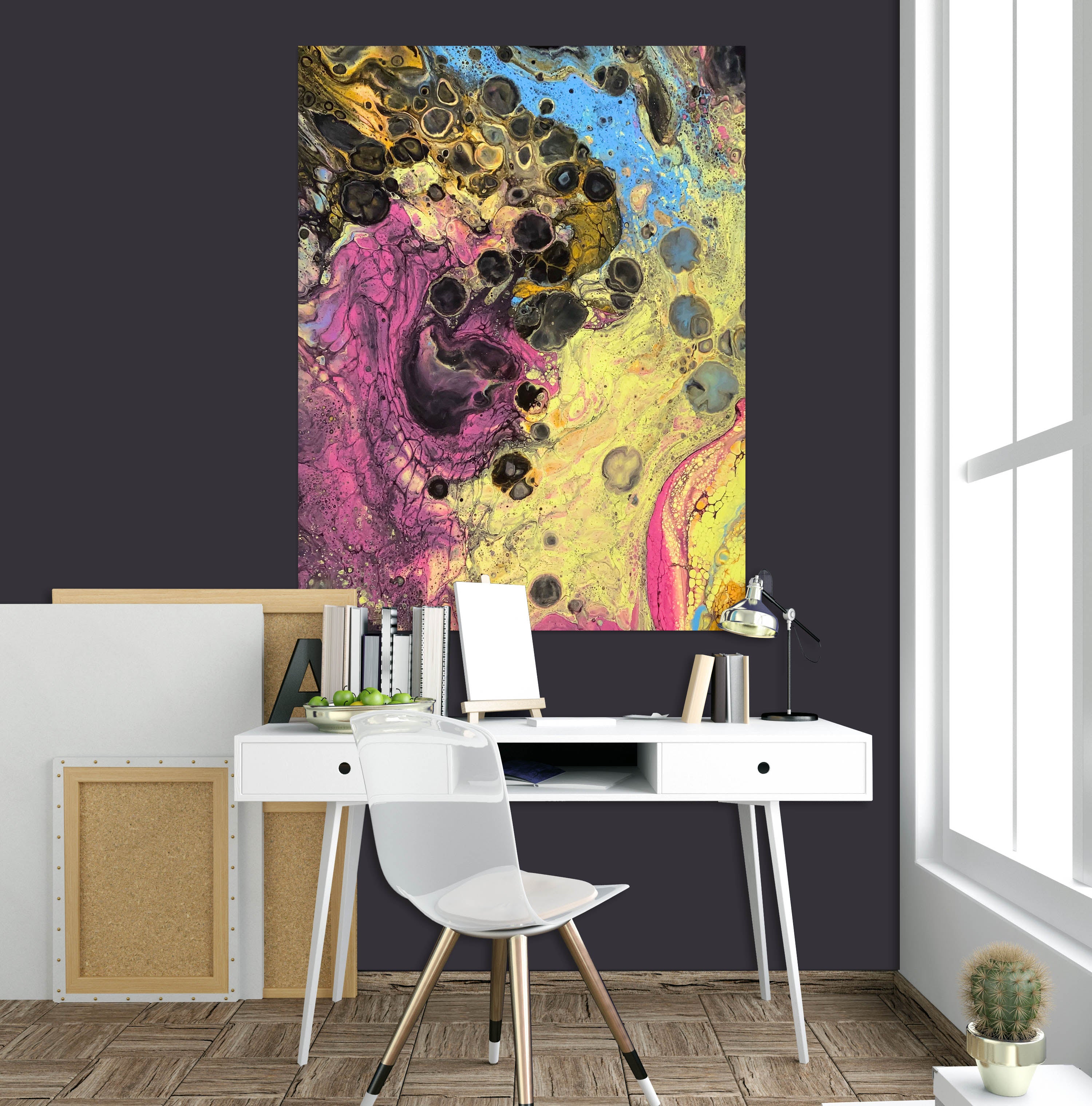 3D Yellow Red Blue Pattern 8170 Valerie Latrice Wall Sticker