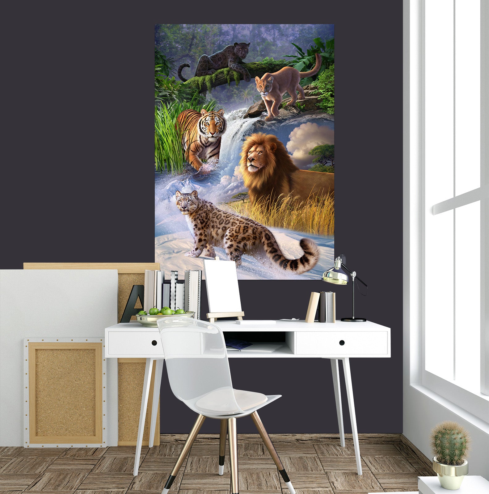 3D Tiger Lion 85195 Jerry LoFaro Wall Sticker