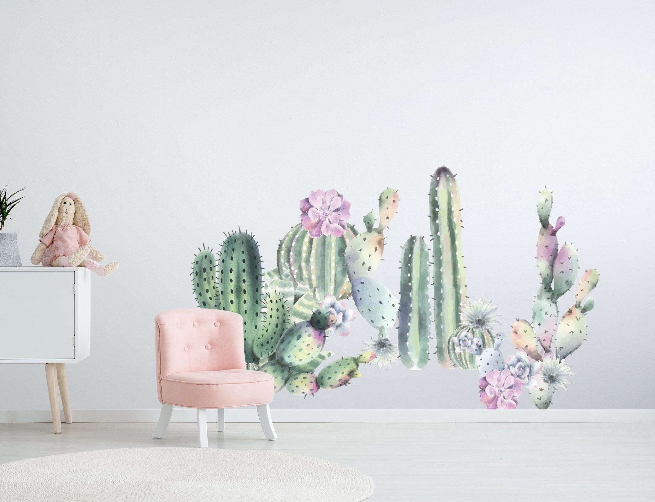 3D Cactus Blossom 100 Wall Stickers Wallpaper AJ Wallpaper 