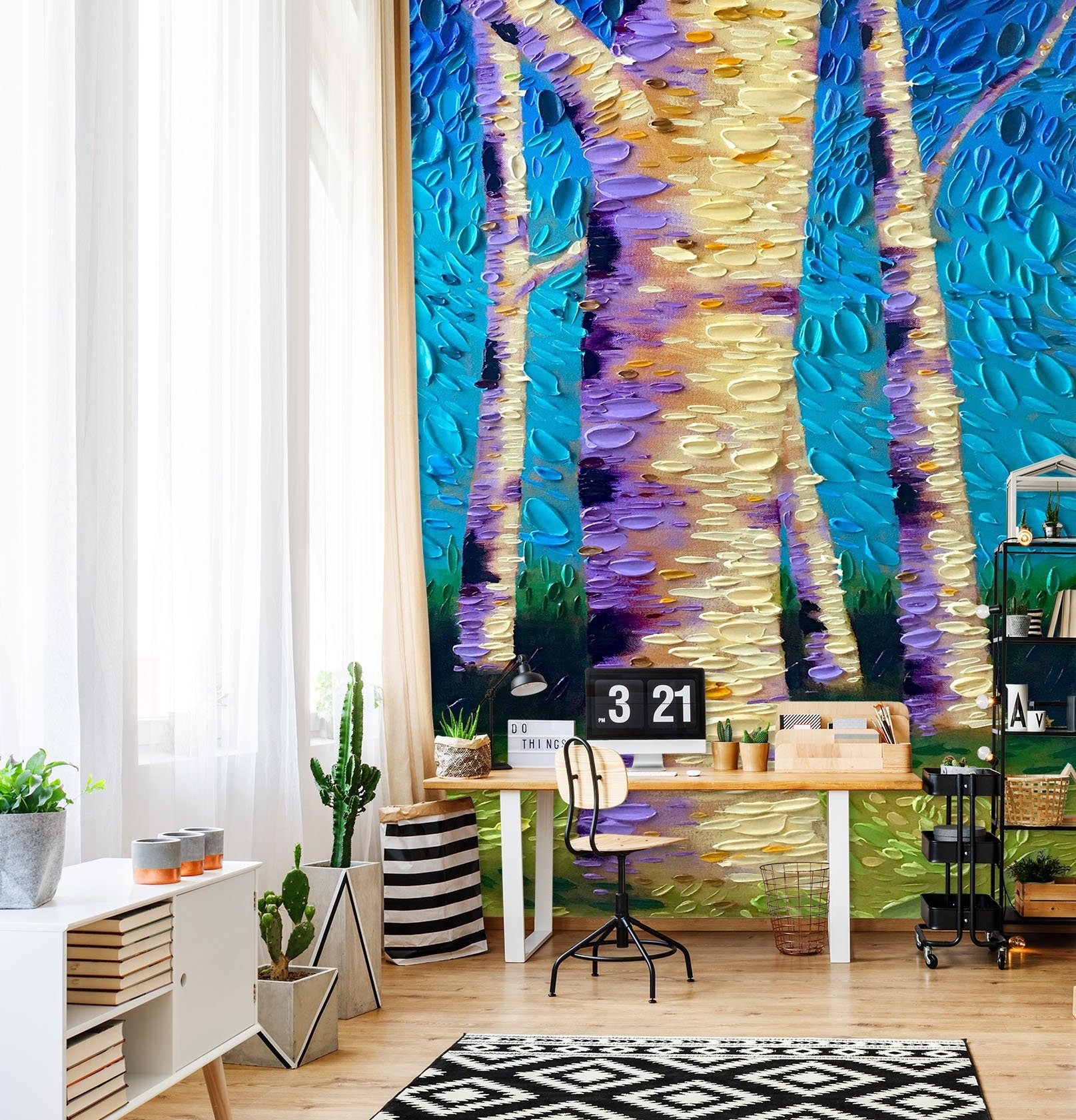 3D Abstract Tree 1426 Dena Tollefson Wall Mural Wall Murals Wallpaper AJ Wallpaper 2 