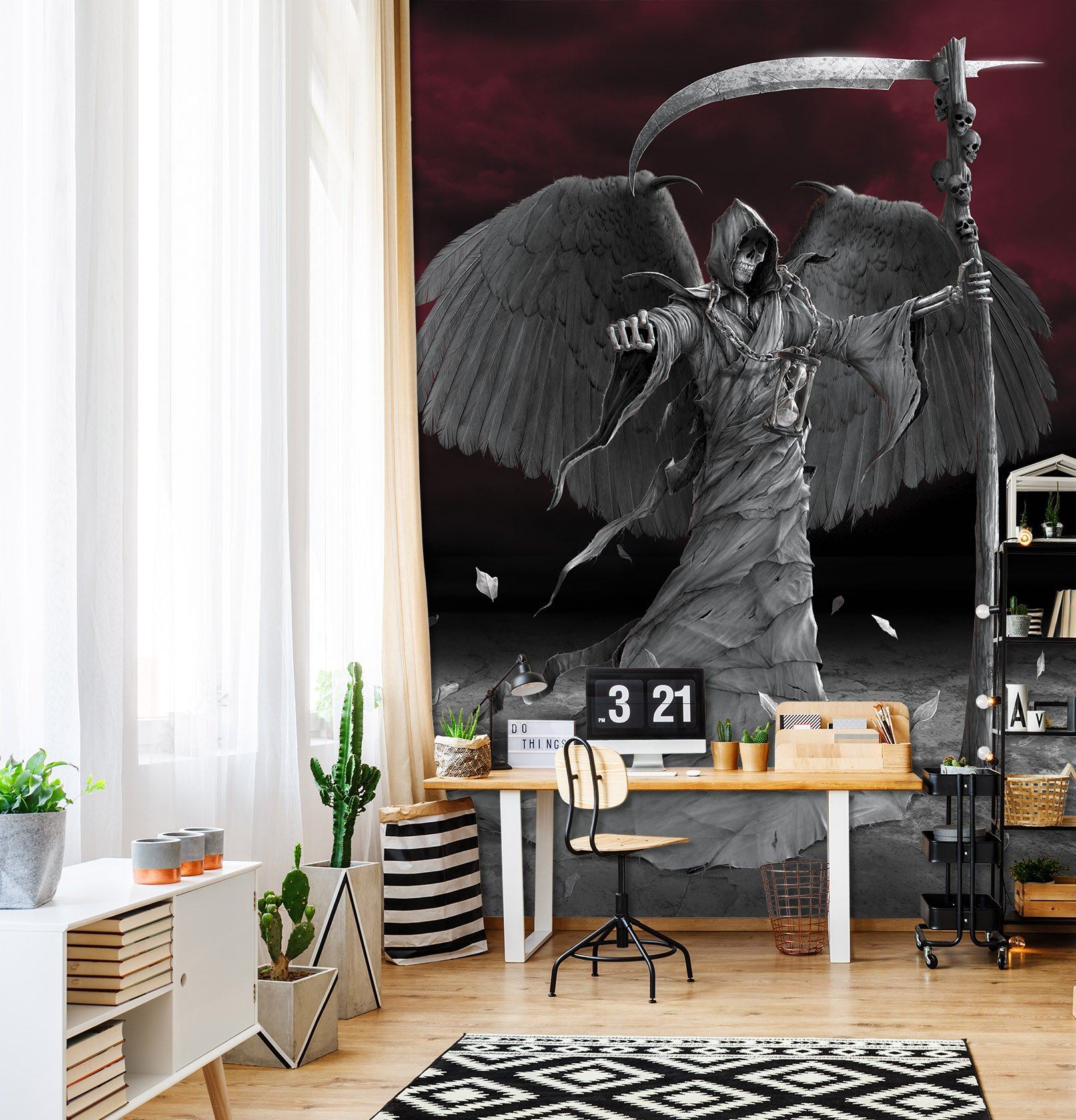 3D Black Angel 1561 Wall Murals Exclusive Designer Vincent Wallpaper AJ Wallpaper 2 