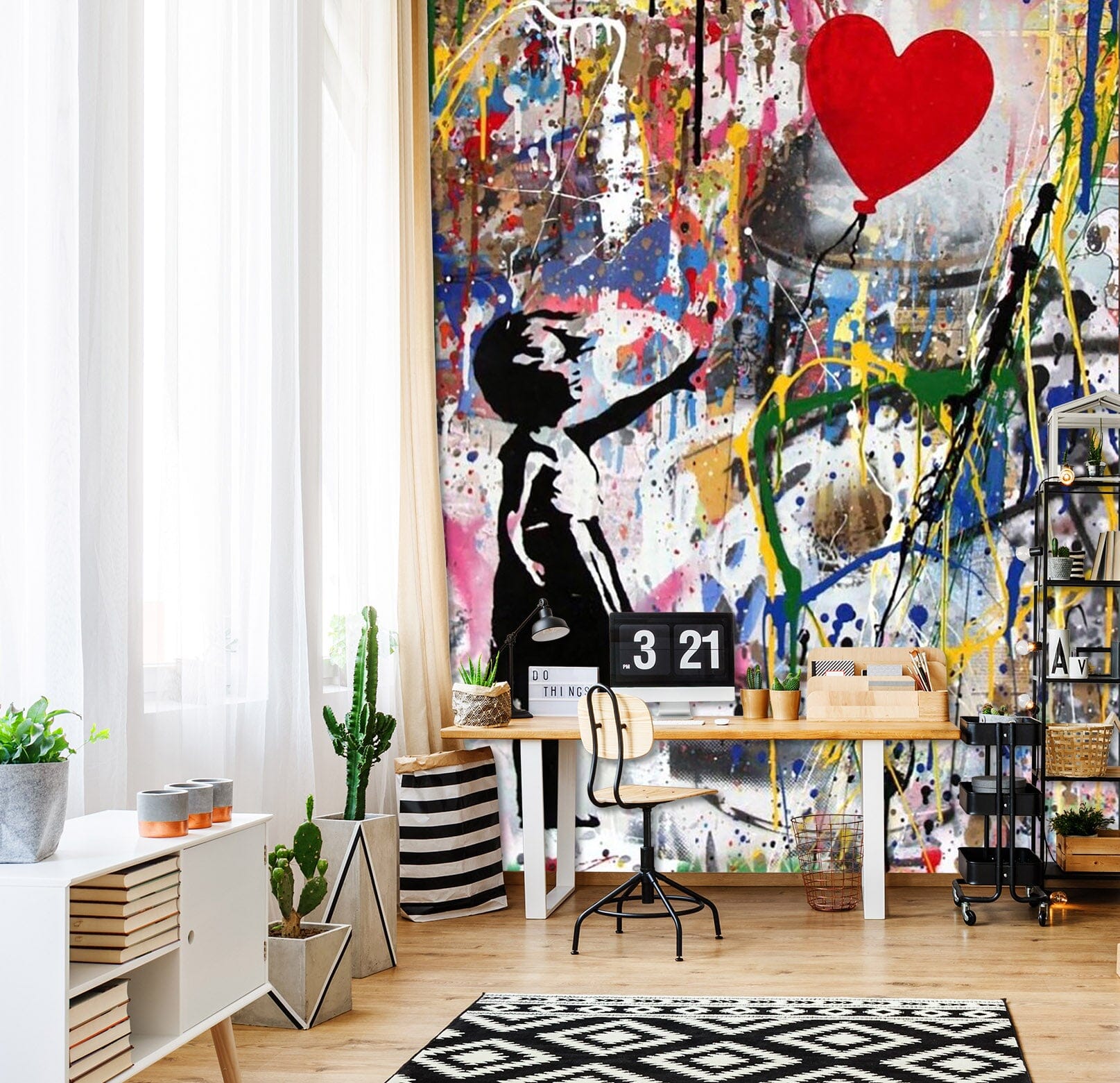 3D Love Balloon 101 Wall Murals Wallpaper AJ Wallpaper 2 