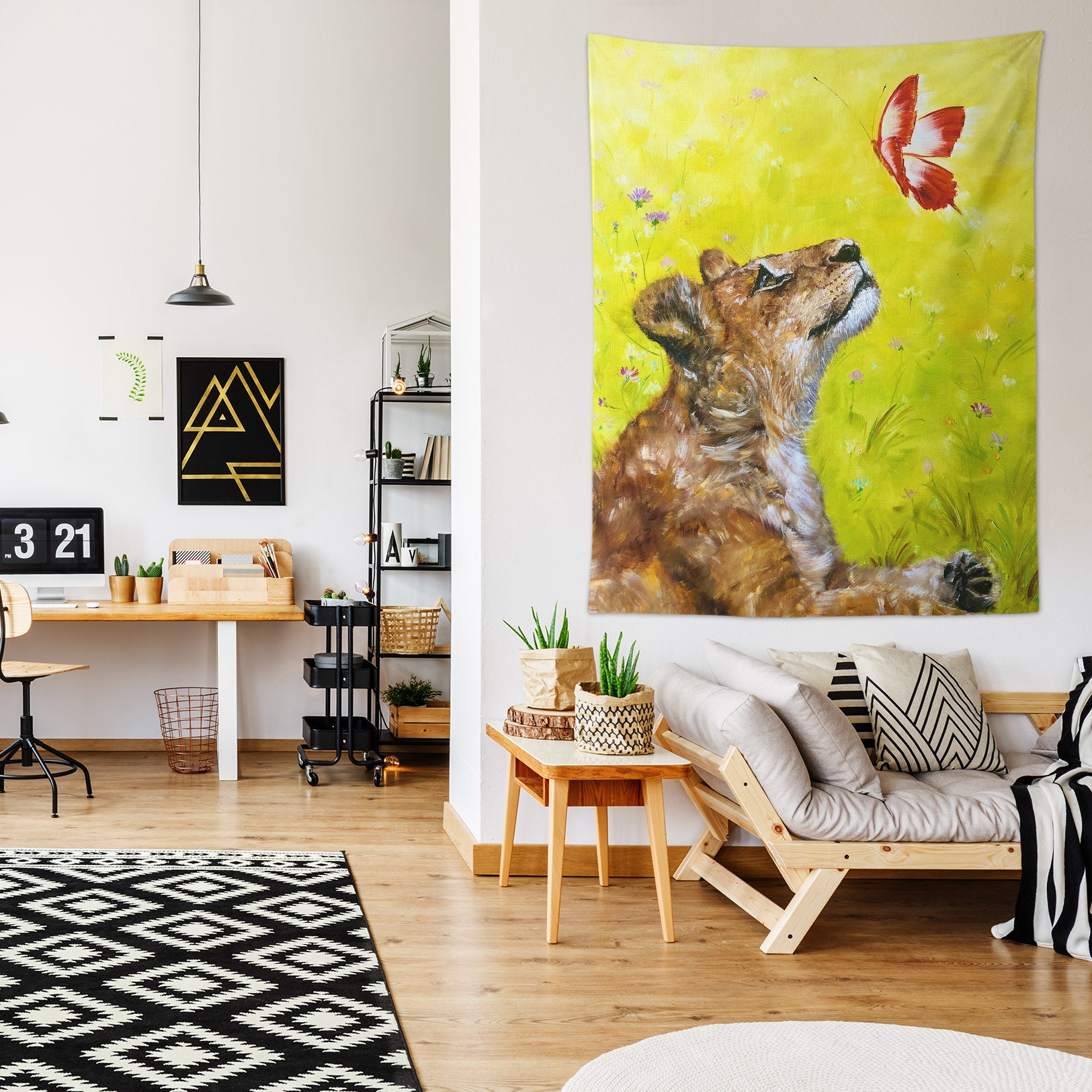 3D Yellow Dog 3669 Skromova Marina Tapestry Hanging Cloth Hang