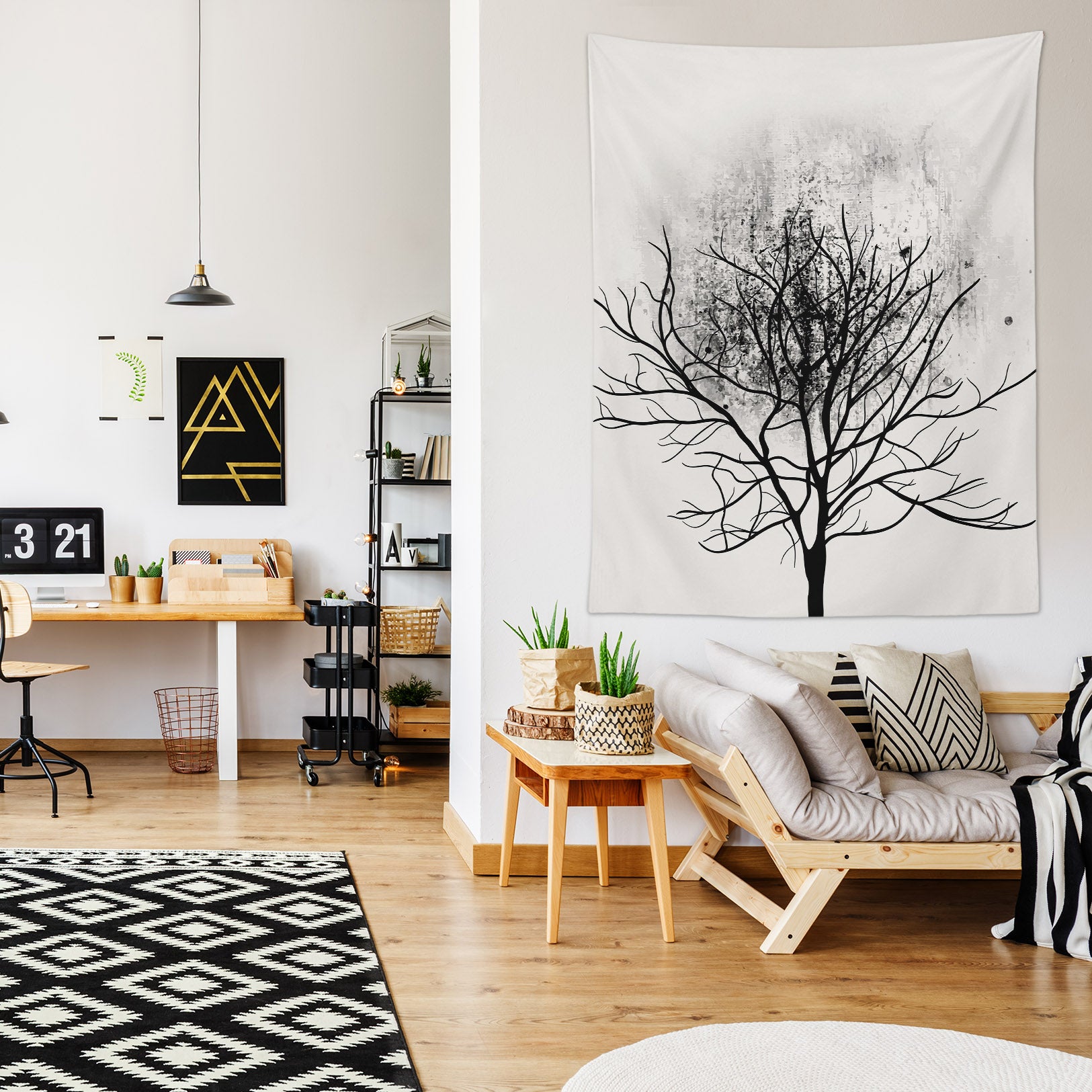 3D Tree Branch 5284 Boris Draschoff Tapestry Hanging Cloth Hang