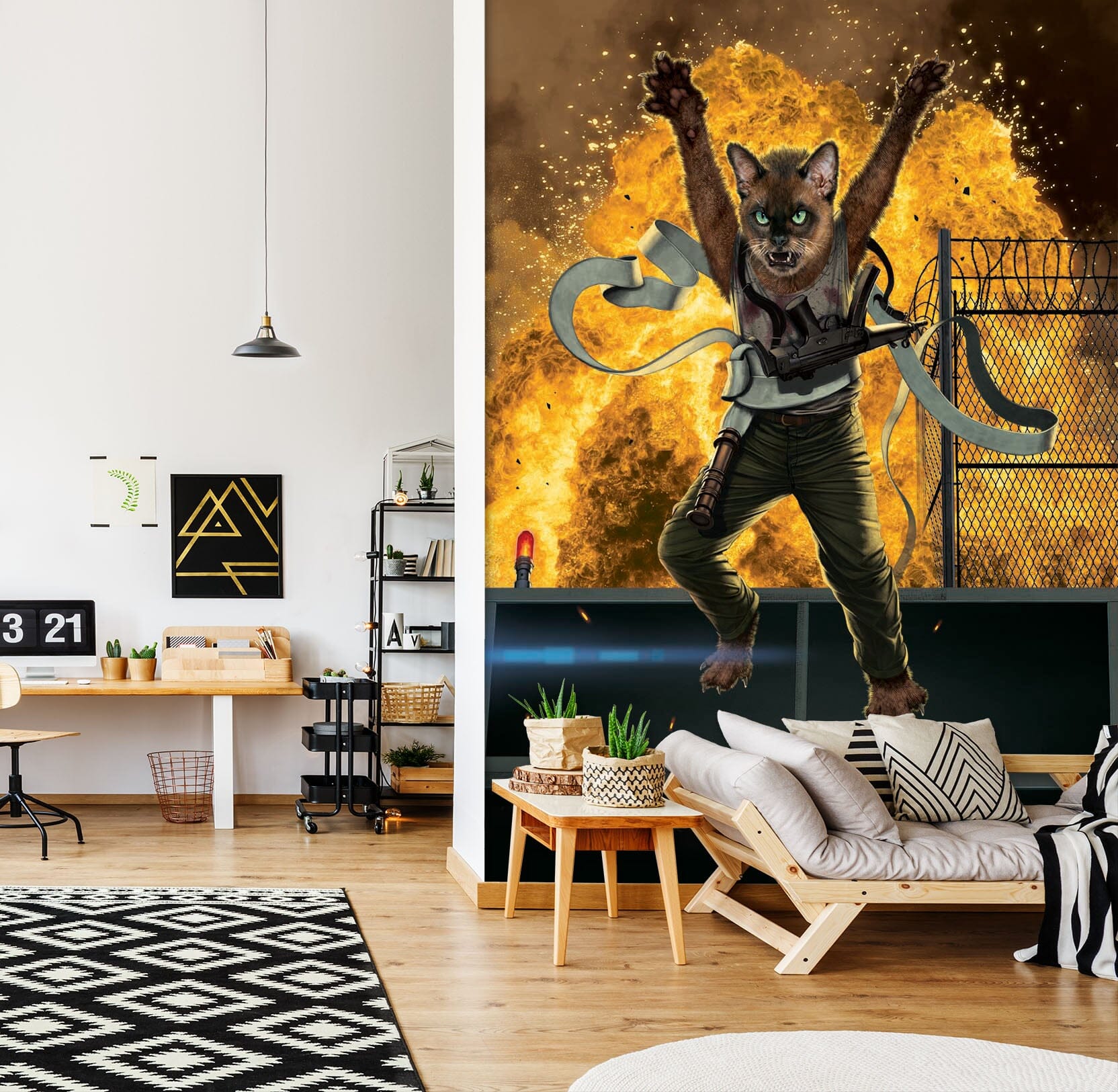 3D Paw Hard 1535 Wall Murals Exclusive Designer Vincent Wallpaper AJ Wallpaper 2 