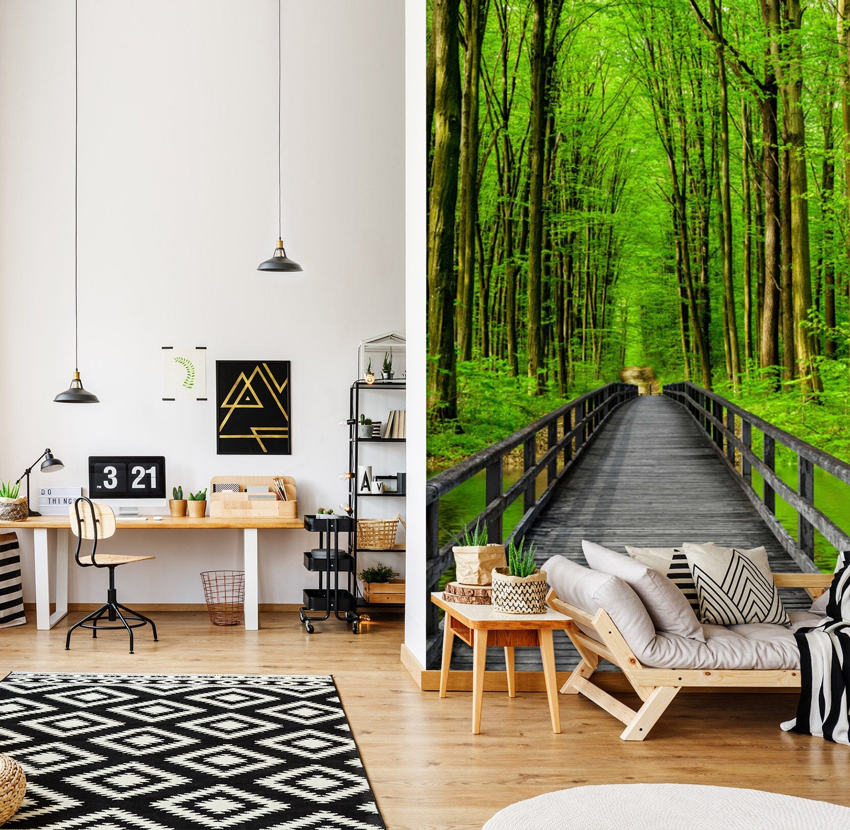 3D Forest Path 1536 Wall Murals Wallpaper AJ Wallpaper 2 
