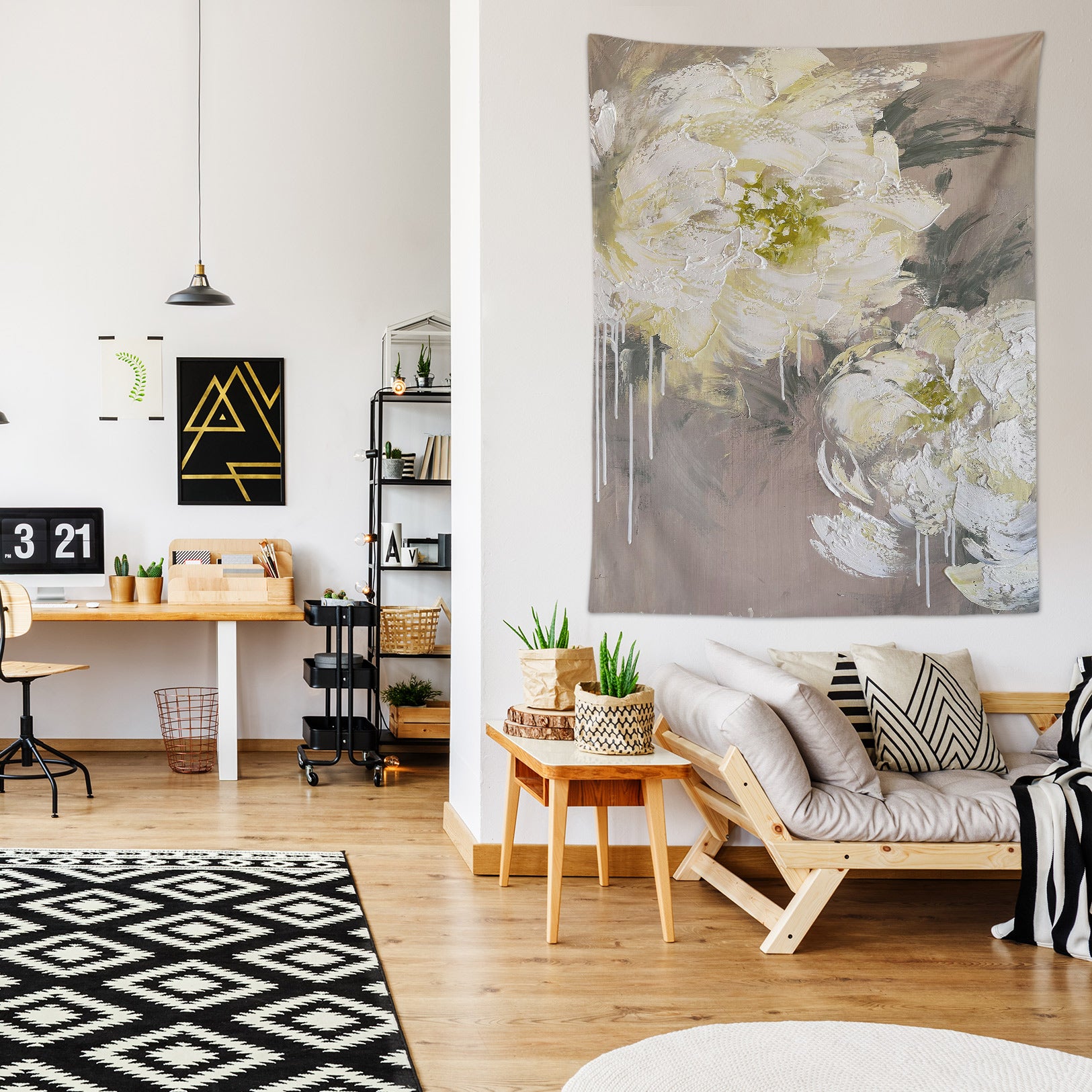 3D Gouache Petal 3442 Skromova Marina Tapestry Hanging Cloth Hang