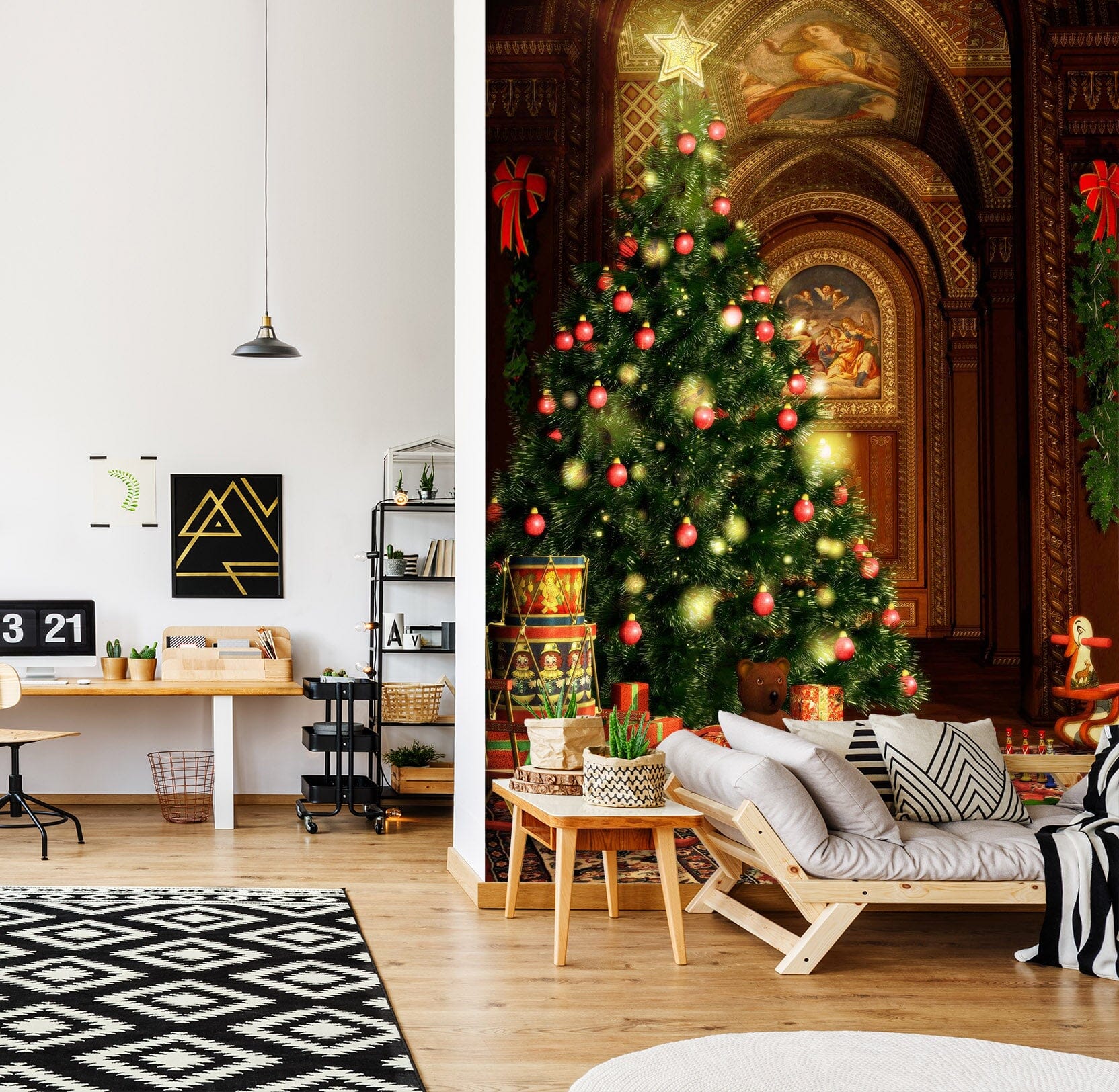 3D Christmas Tree 1551 Wall Murals Wallpaper AJ Wallpaper 2 