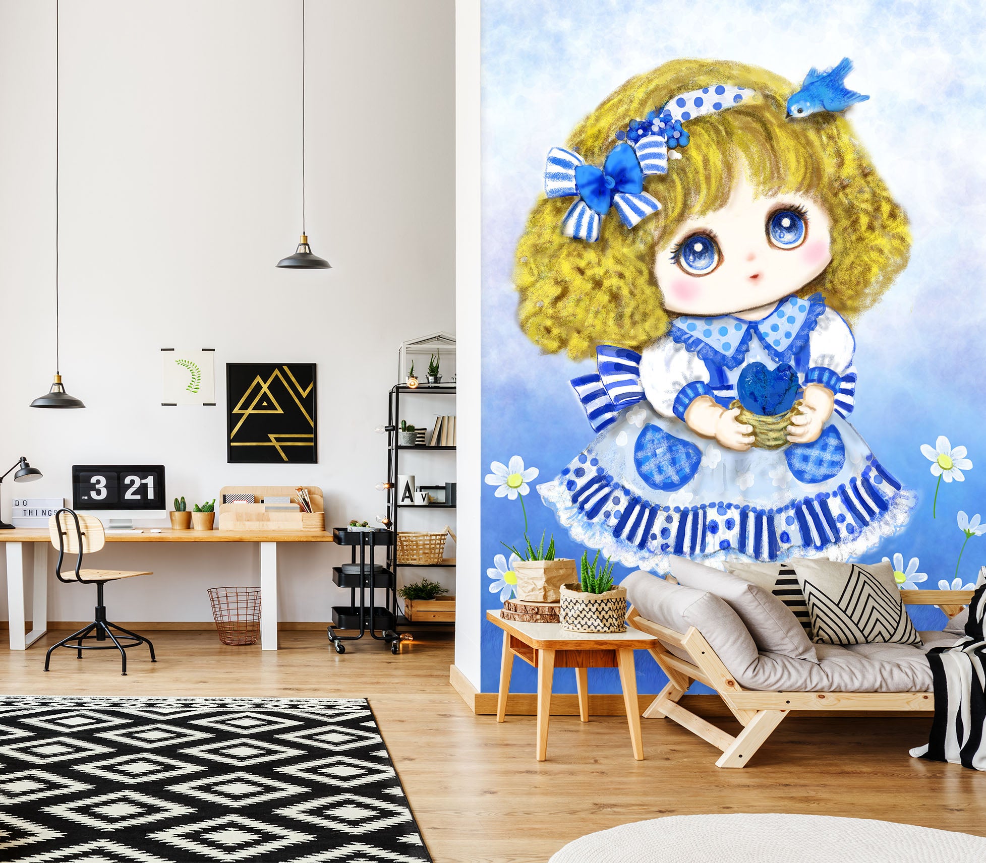 3D Cute Little Girl 5477 Kayomi Harai Wall Mural Wall Murals