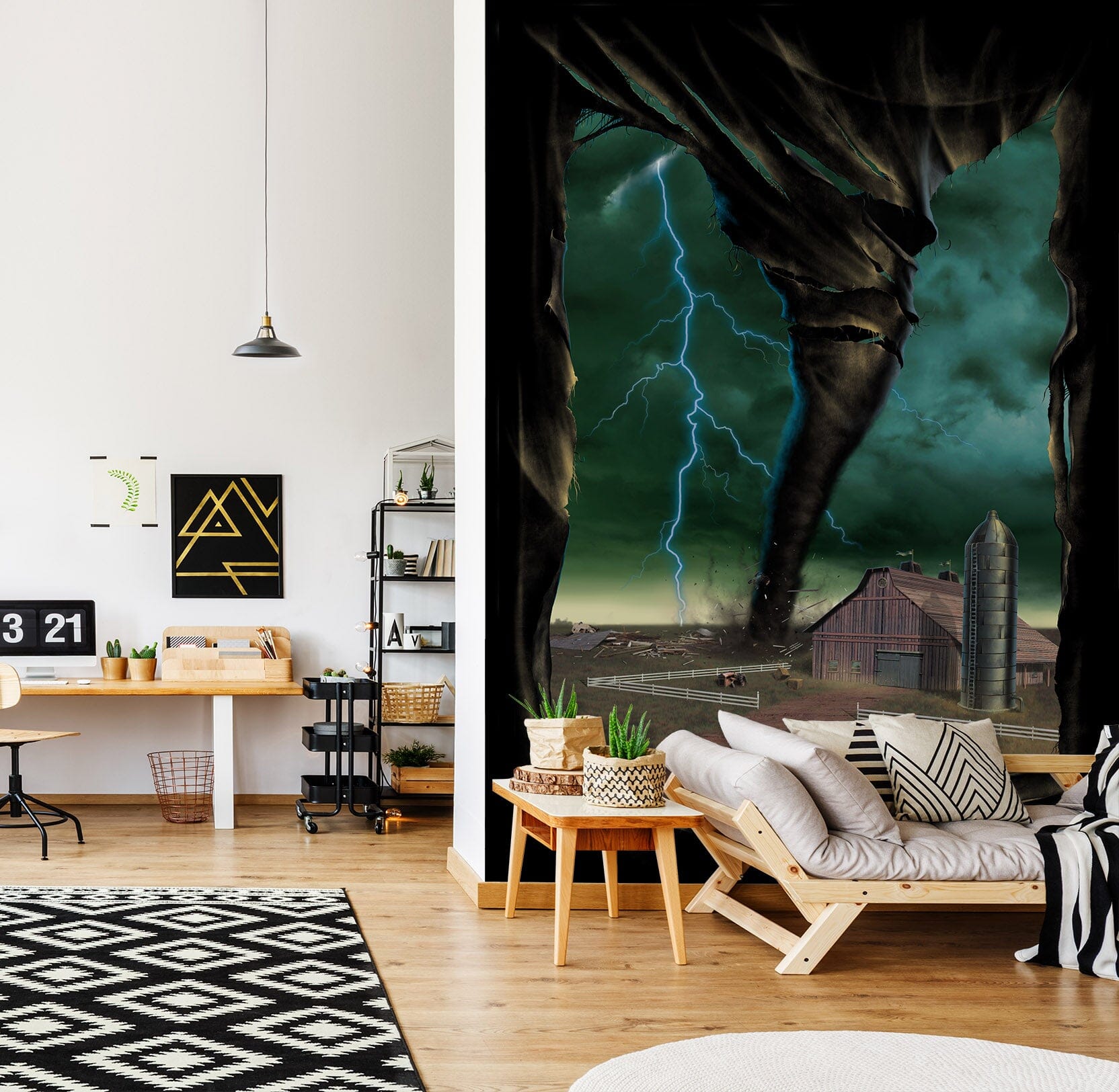 3D Tornado Breakthrough 1562 Wall Murals Exclusive Designer Vincent Wallpaper AJ Wallpaper 2 