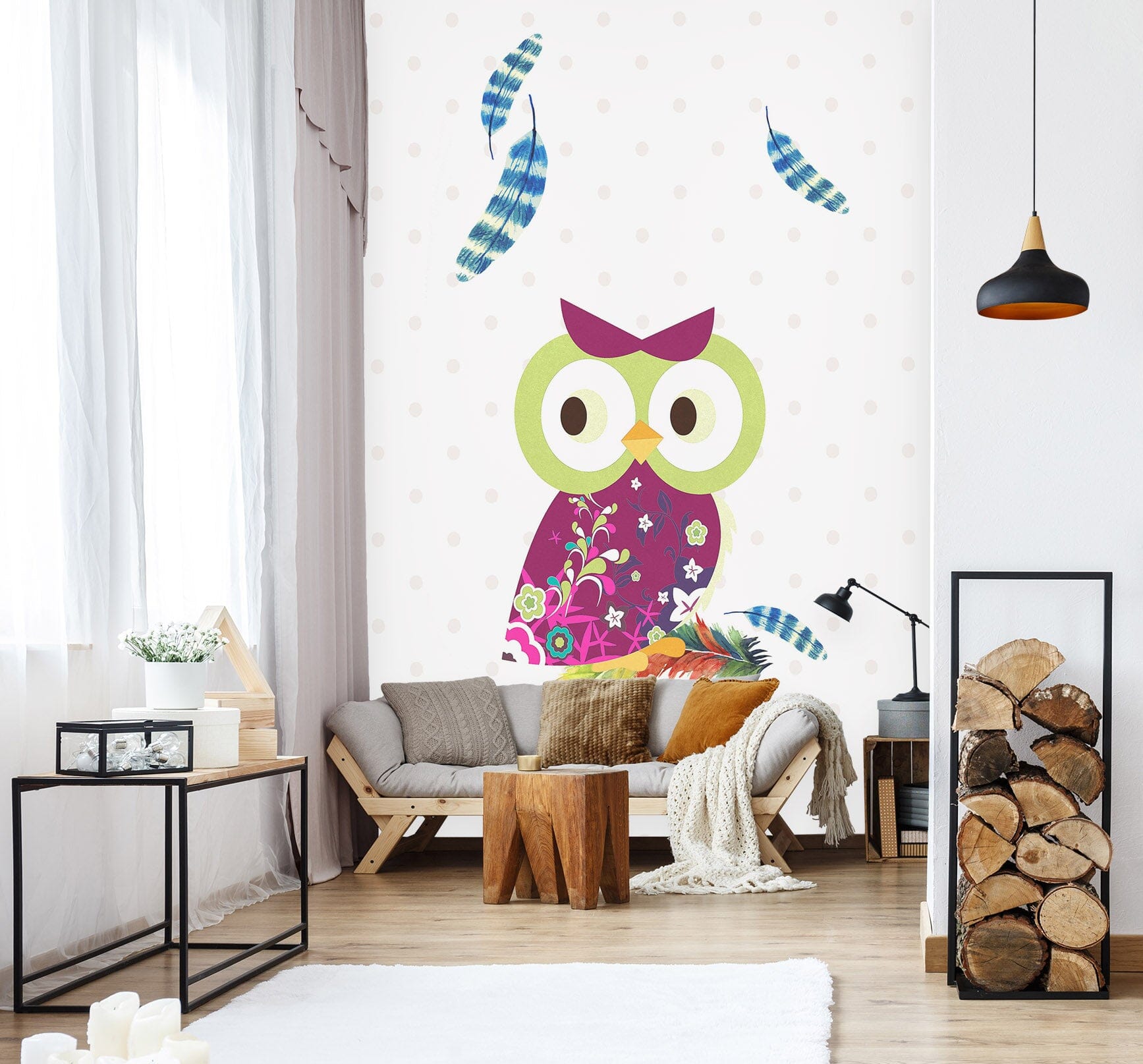 3D Playful Parrot 054 Wall Murals Wallpaper AJ Wallpaper 2 