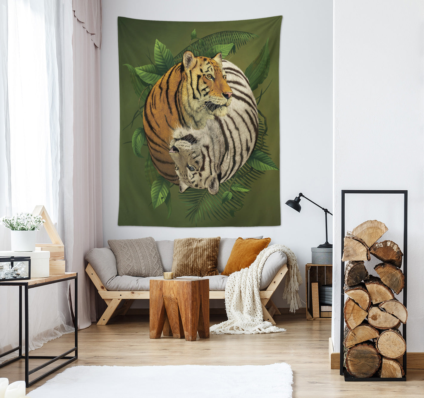 3D Tiger 11740 Vincent Tapestry Hanging Cloth Hang