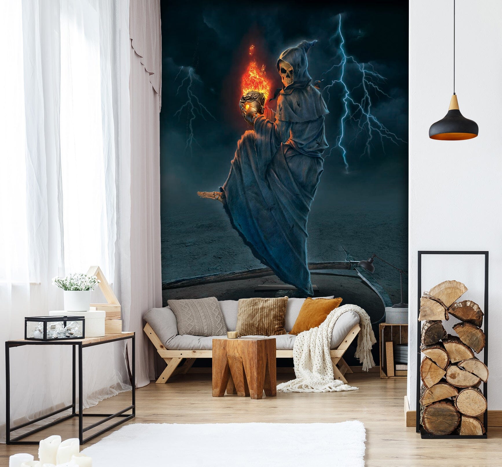 3D Hell WISP 1504 Wall Murals Exclusive Designer Vincent Wallpaper AJ Wallpaper 2 