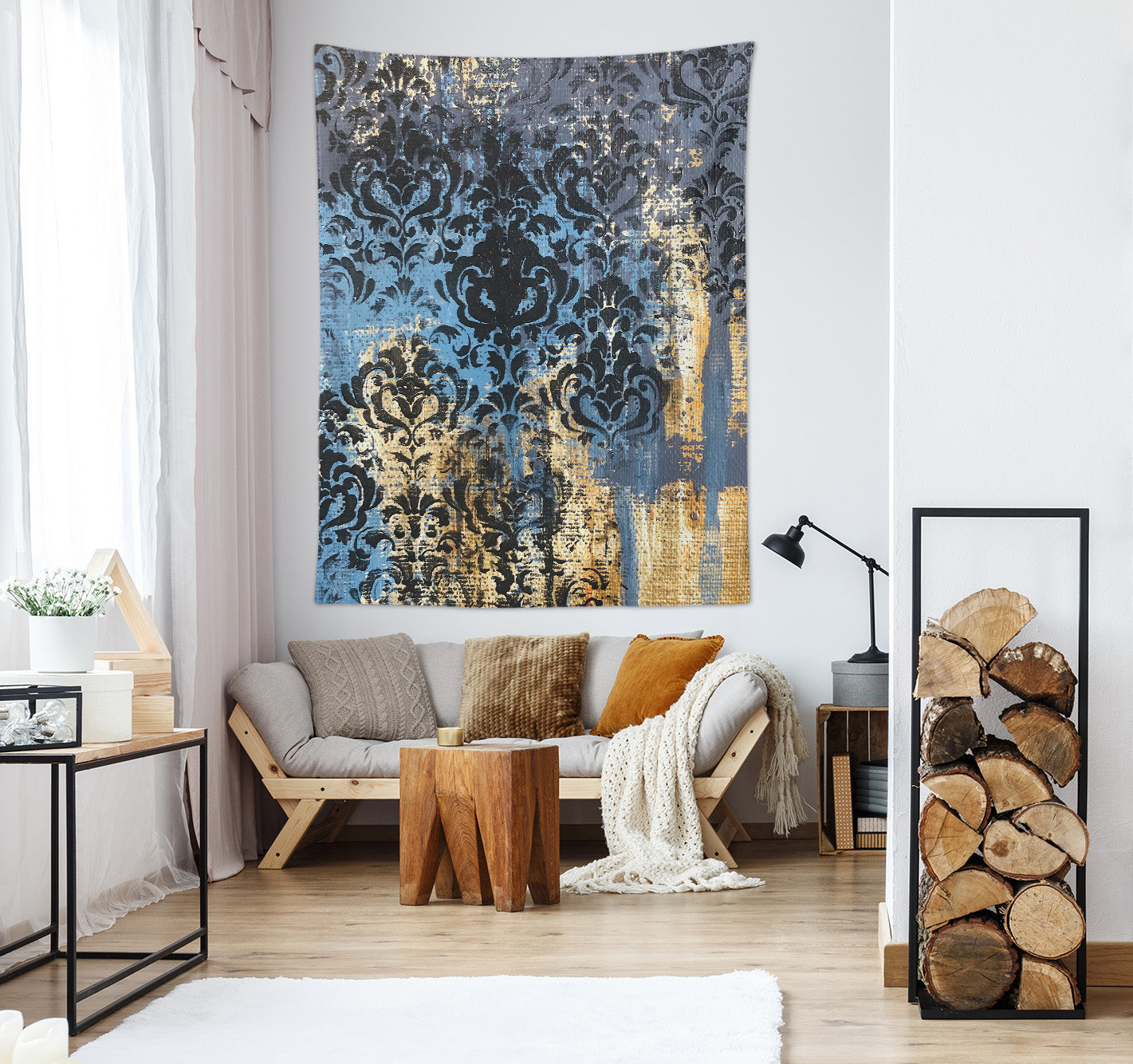 3D Blue Pattern Paint 3549 Skromova Marina Tapestry Hanging Cloth Hang