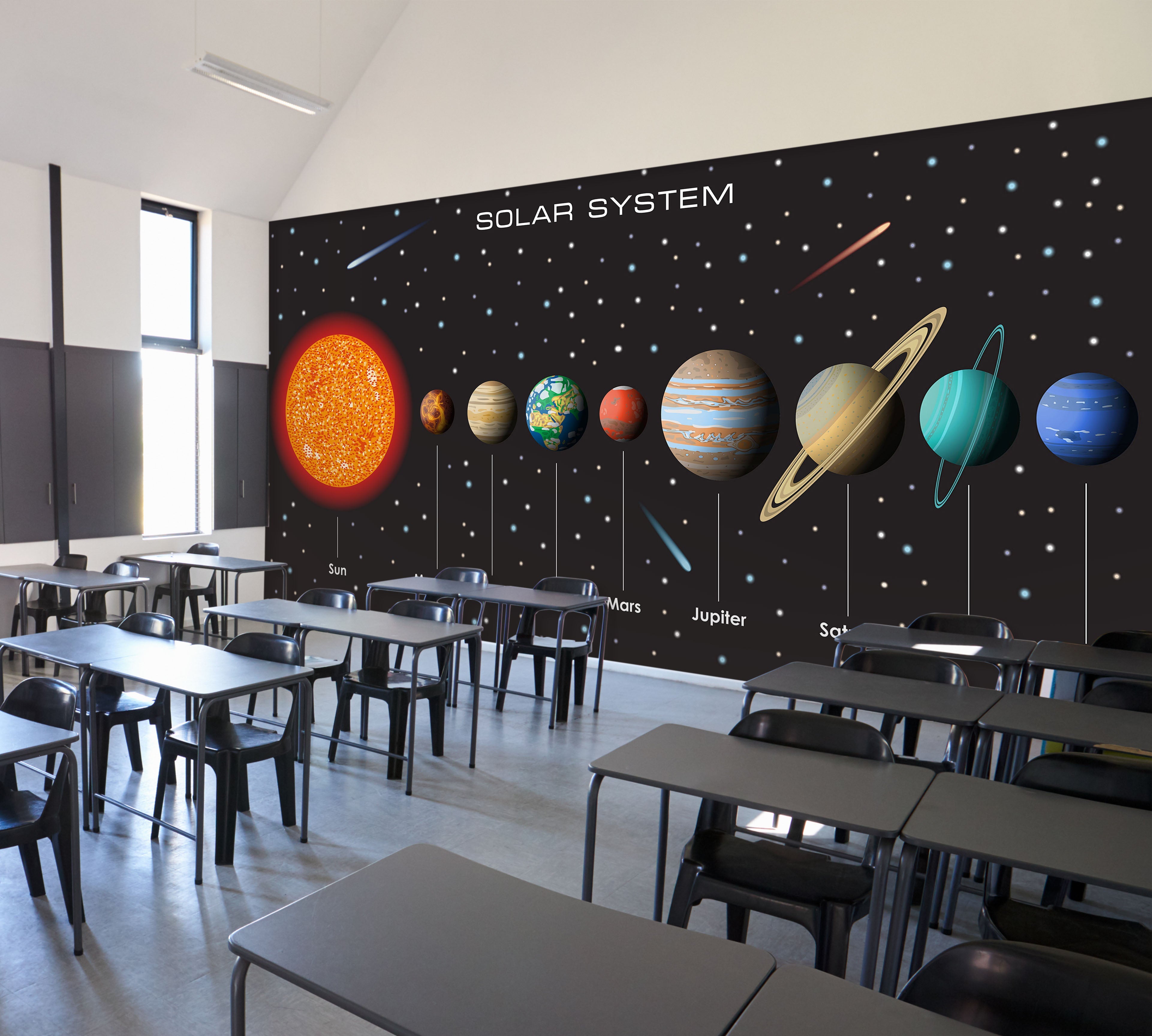 3D Planetary Solar System 174 Wall Murals Wallpaper AJ Wallpaper 2 
