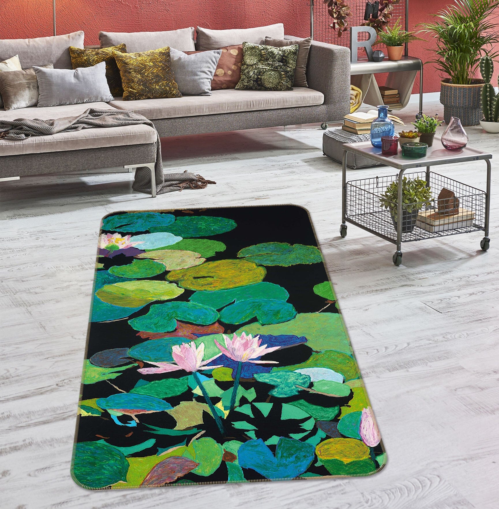 3D Beautiful Pond 3028 Allan P. Friedlander Rug Non Slip Rug Mat Mat AJ Creativity Home 
