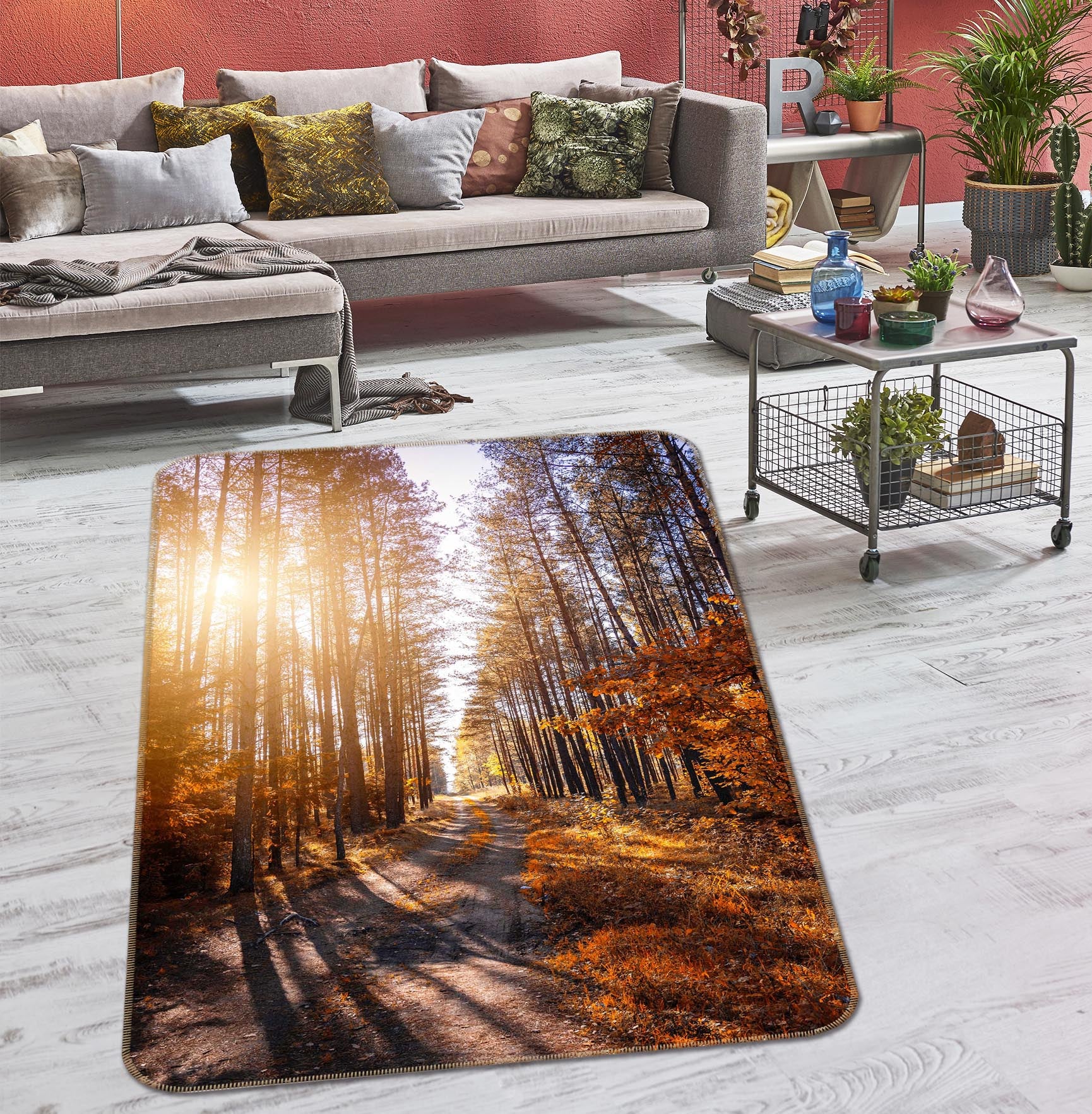 3D Forest Street 65164 Non Slip Rug Mat
