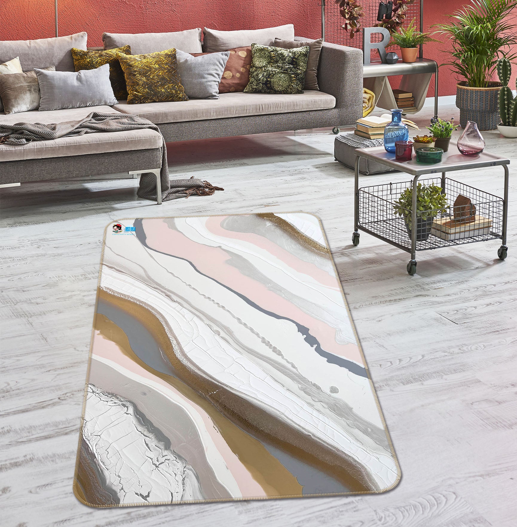 3D Color Texture 3047 Skromova Marina Rug Non Slip Rug Mat