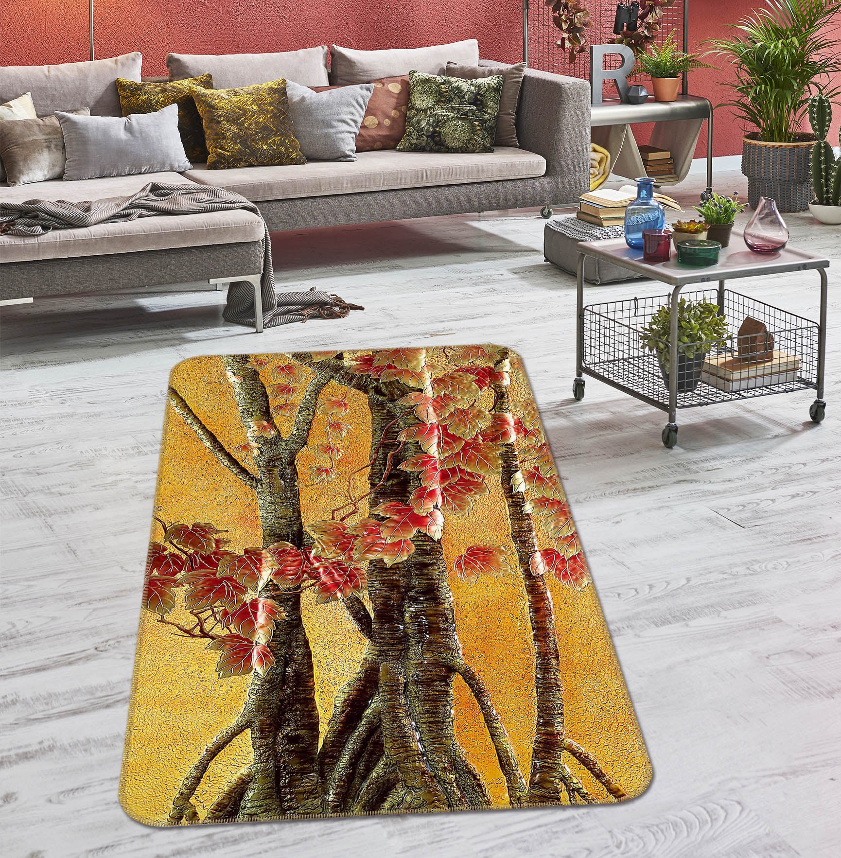 3D Tree 32216 Non Slip Rug Mat