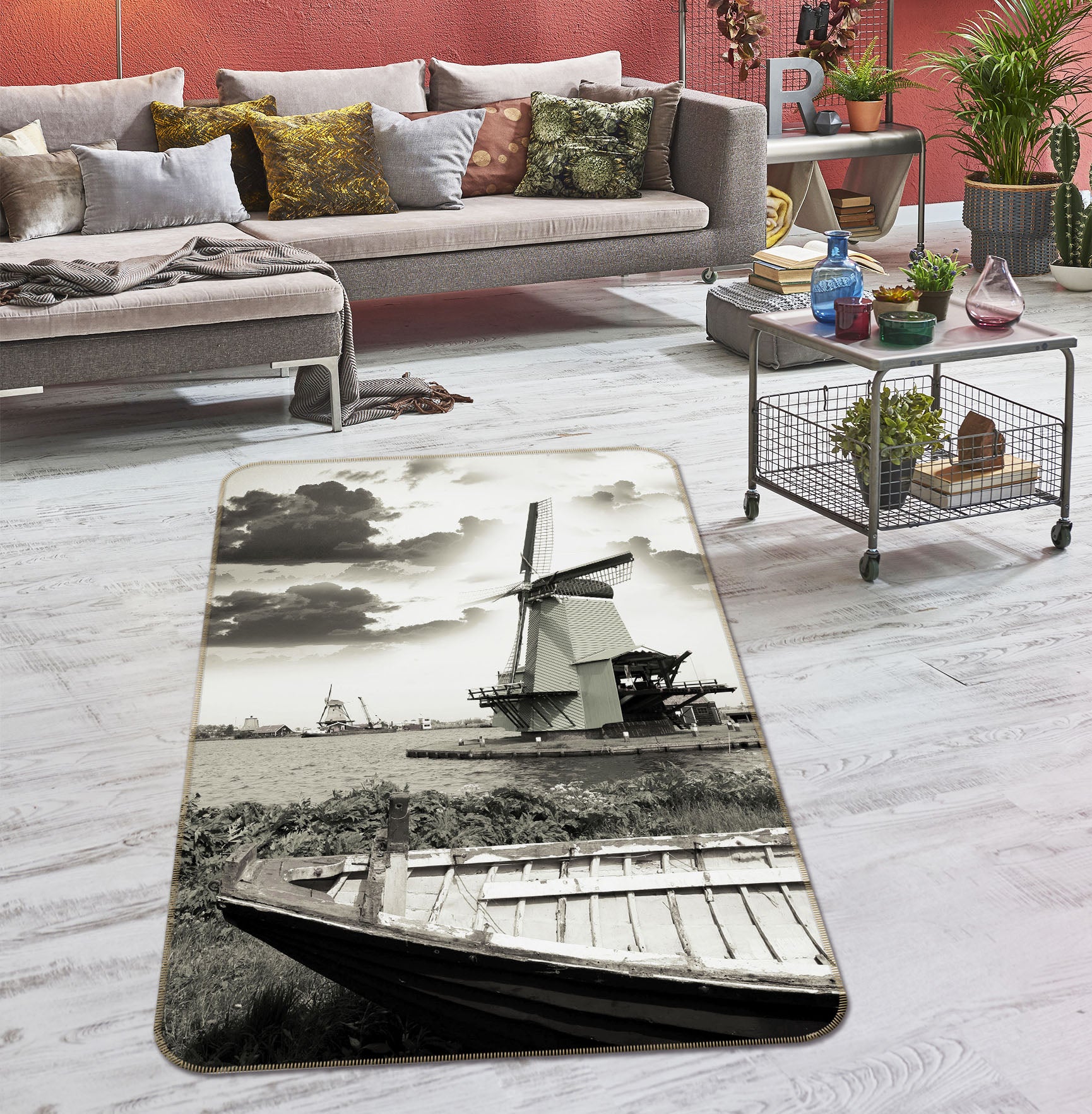 3D Windmill 32156 Non Slip Rug Mat