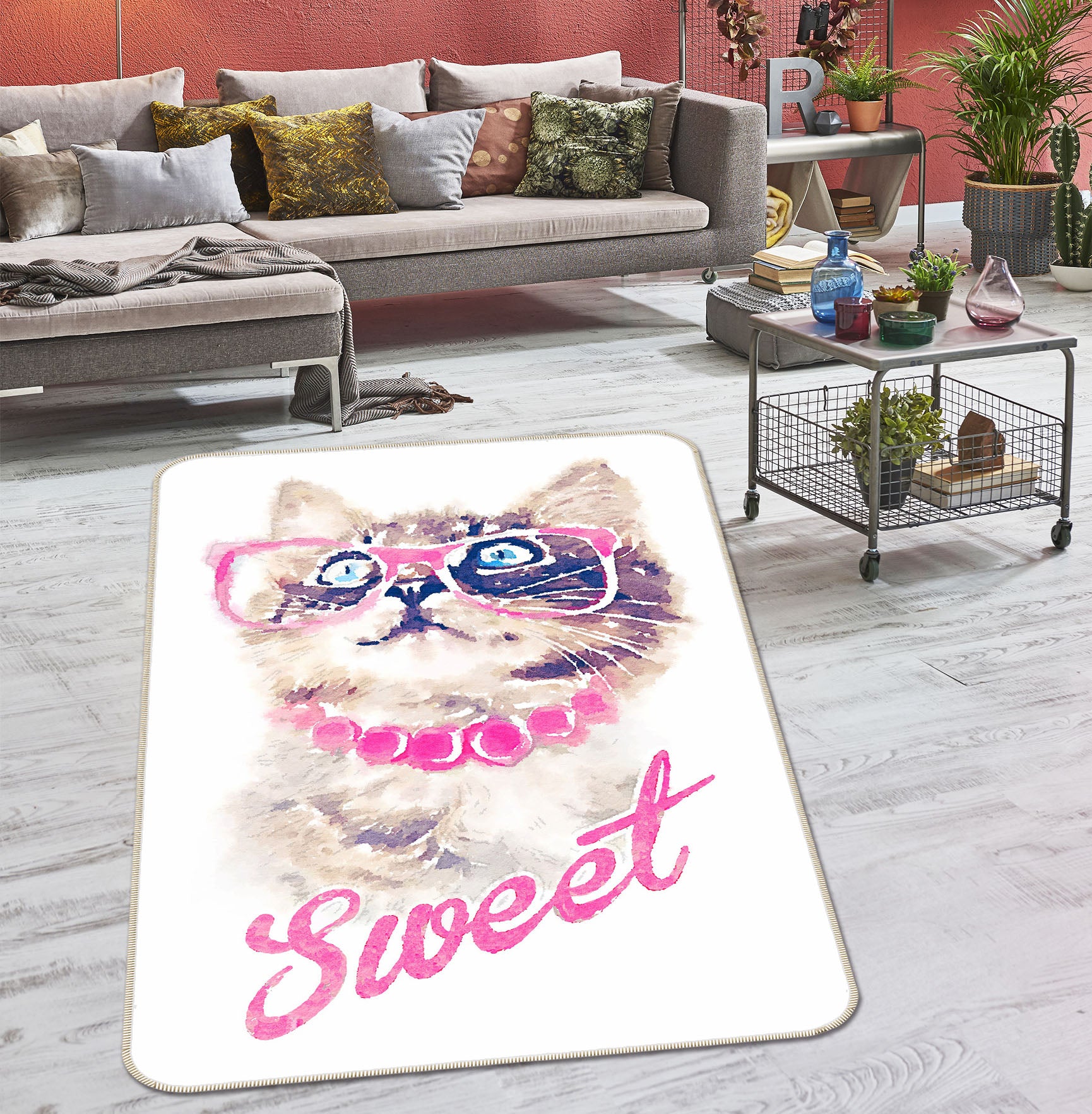 3D Cat 38189 Animal Non Slip Rug Mat