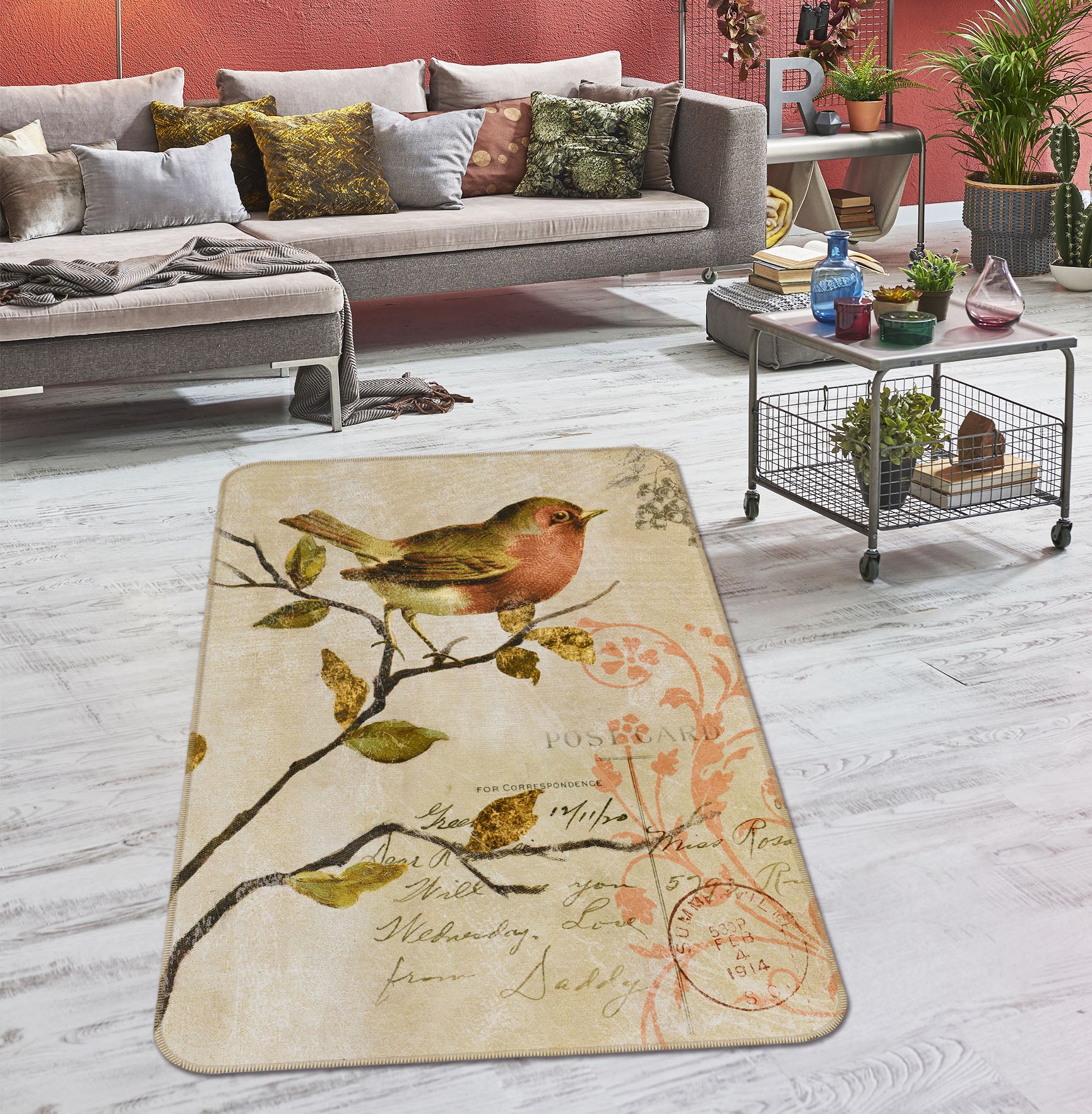 3D Bird 32130 Non Slip Rug Mat