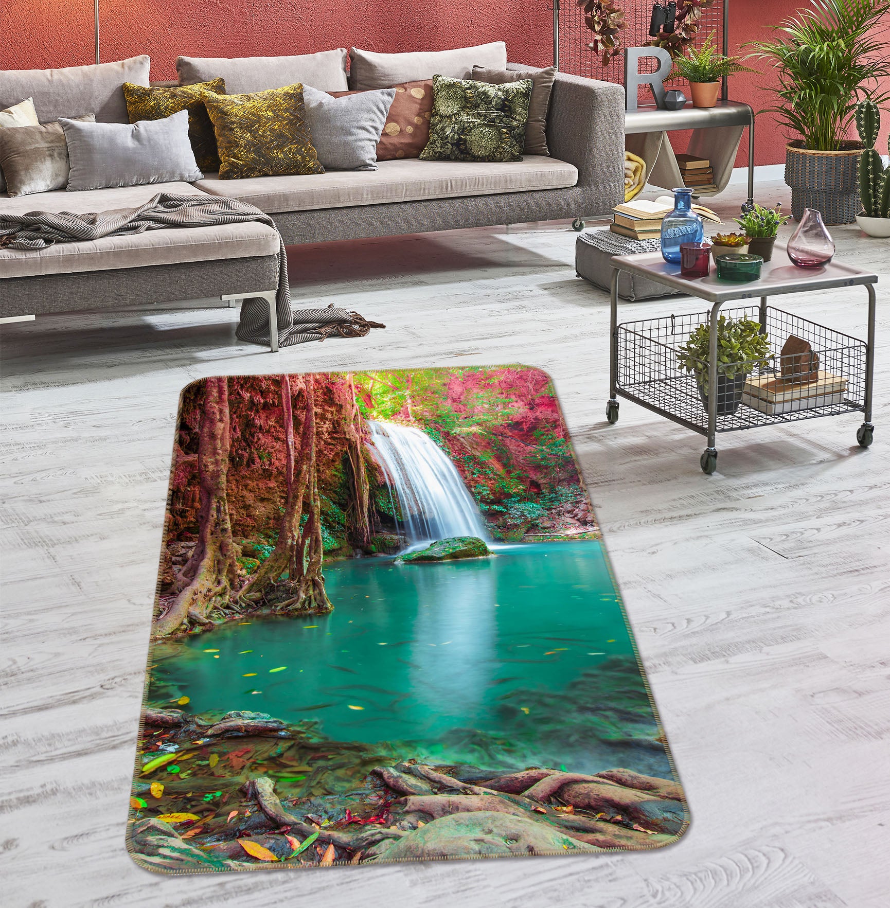 3D Waterfall 26194 Non Slip Rug Mat