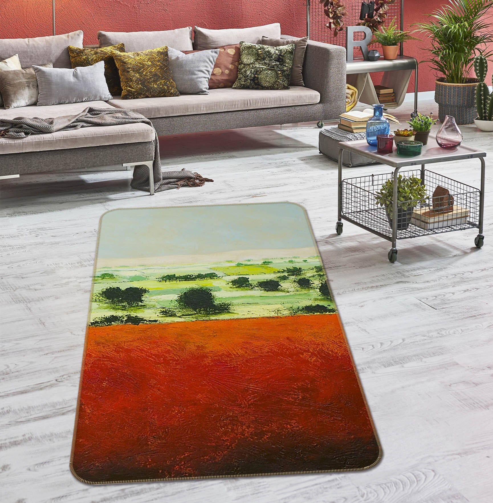 3D Morning Meadow 1029 Allan P. Friedlander Rug Non Slip Rug Mat Mat AJ Creativity Home 
