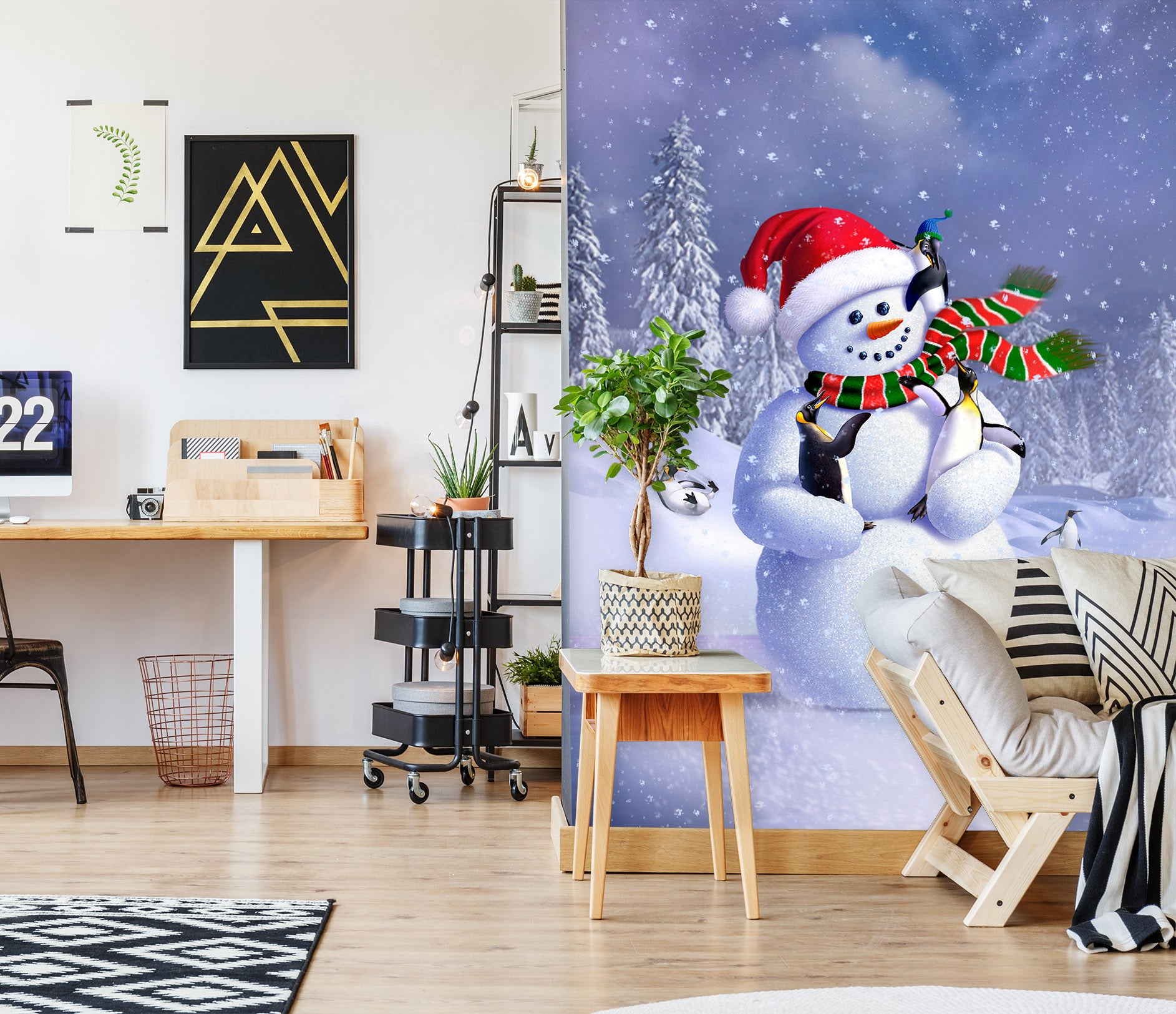 3D Snowman 85050 Jerry LoFaro Wall Mural Wall Murals
