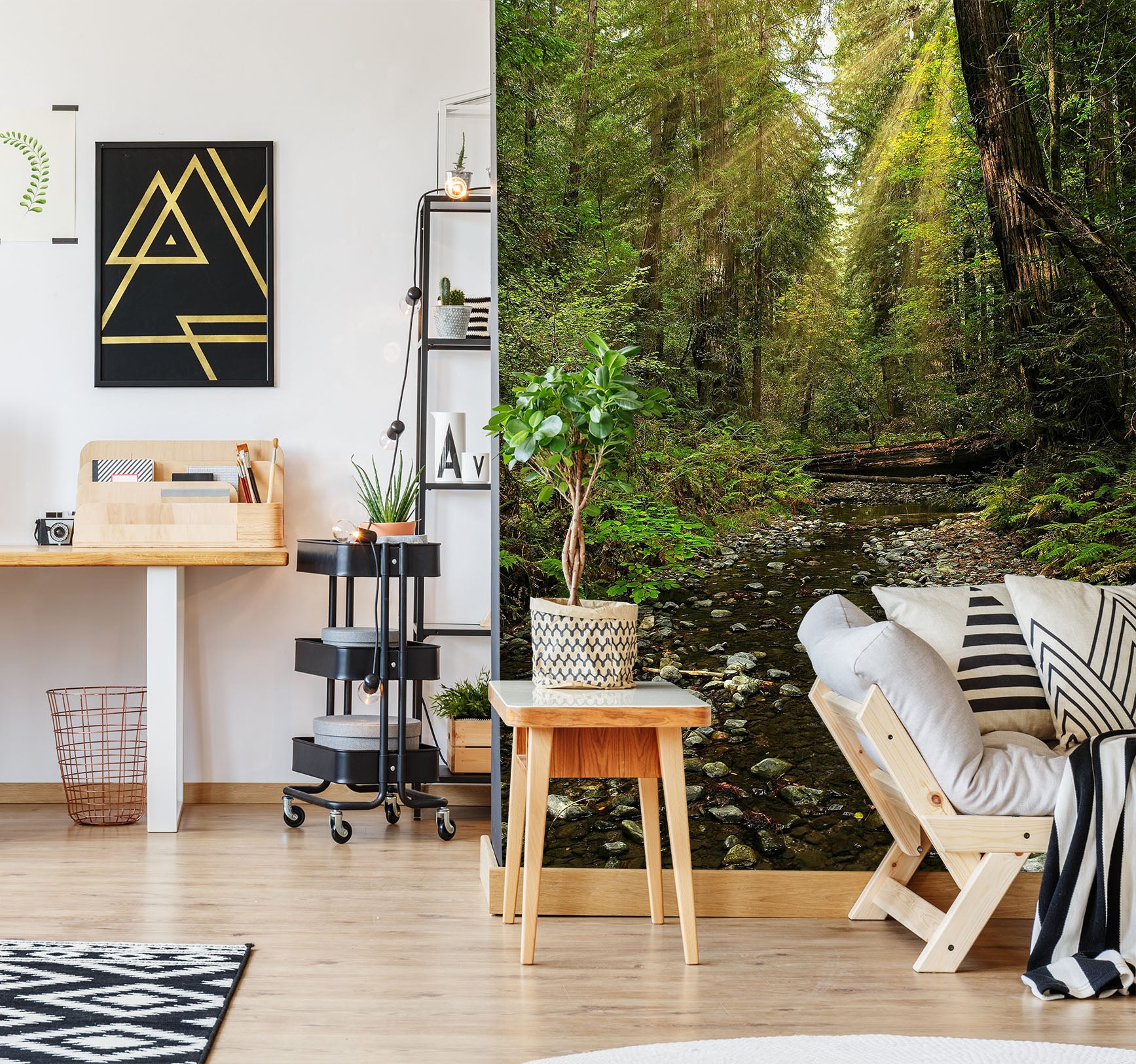 3D Tree Creek 61172 Kathy Barefield Wall Mural Wall Murals