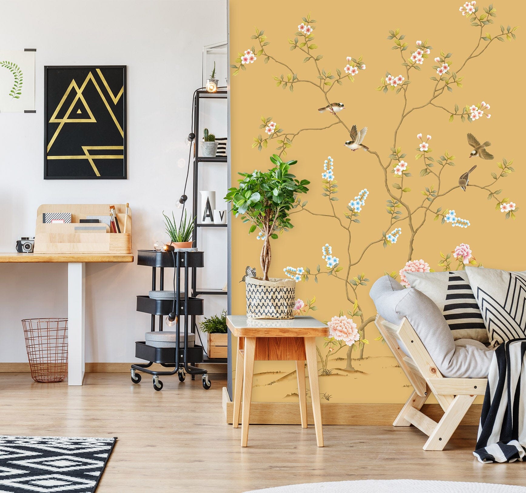 3D Bird Chinese Pattern 1639 Wall Murals Wallpaper AJ Wallpaper 2 