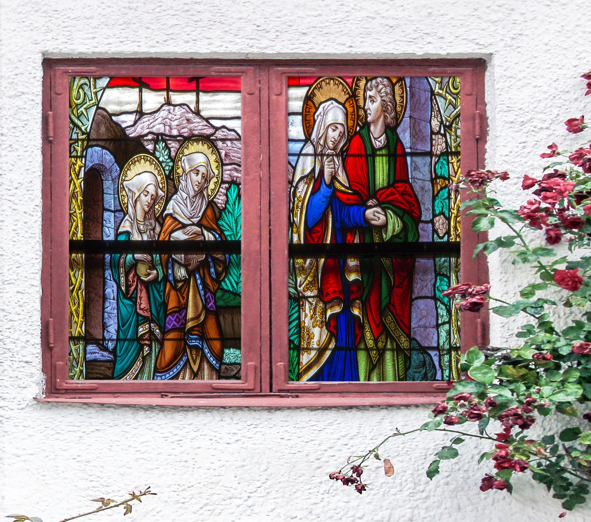 3D Believers Prayer 018 Window Film Print Sticker Cling Stained Glass UV Block