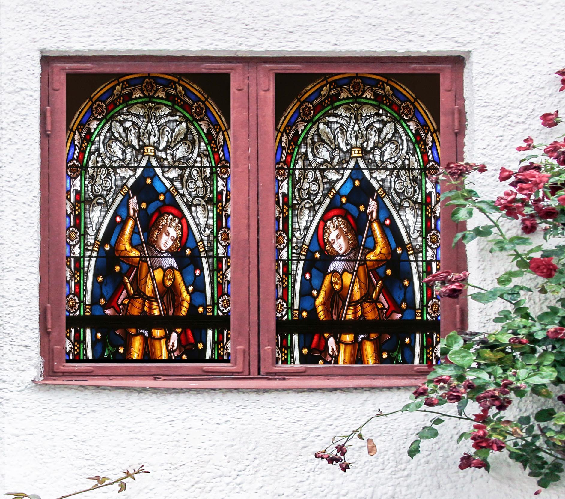 3D Armed Prince 258 Window Film Print Sticker Cling Stained Glass UV Block