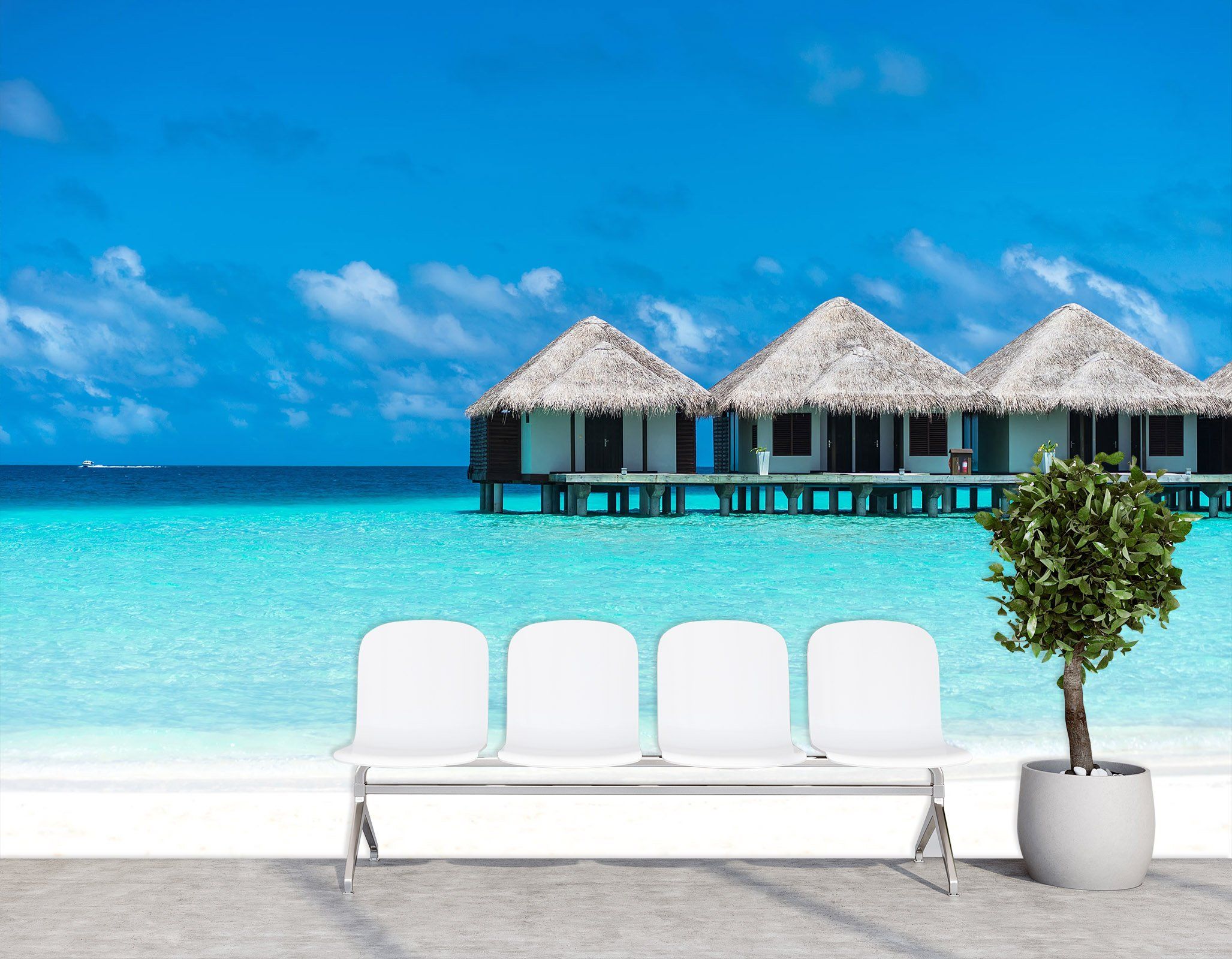 3D Azure Seascape 033 Wall Murals Wallpaper AJ Wallpaper 2 