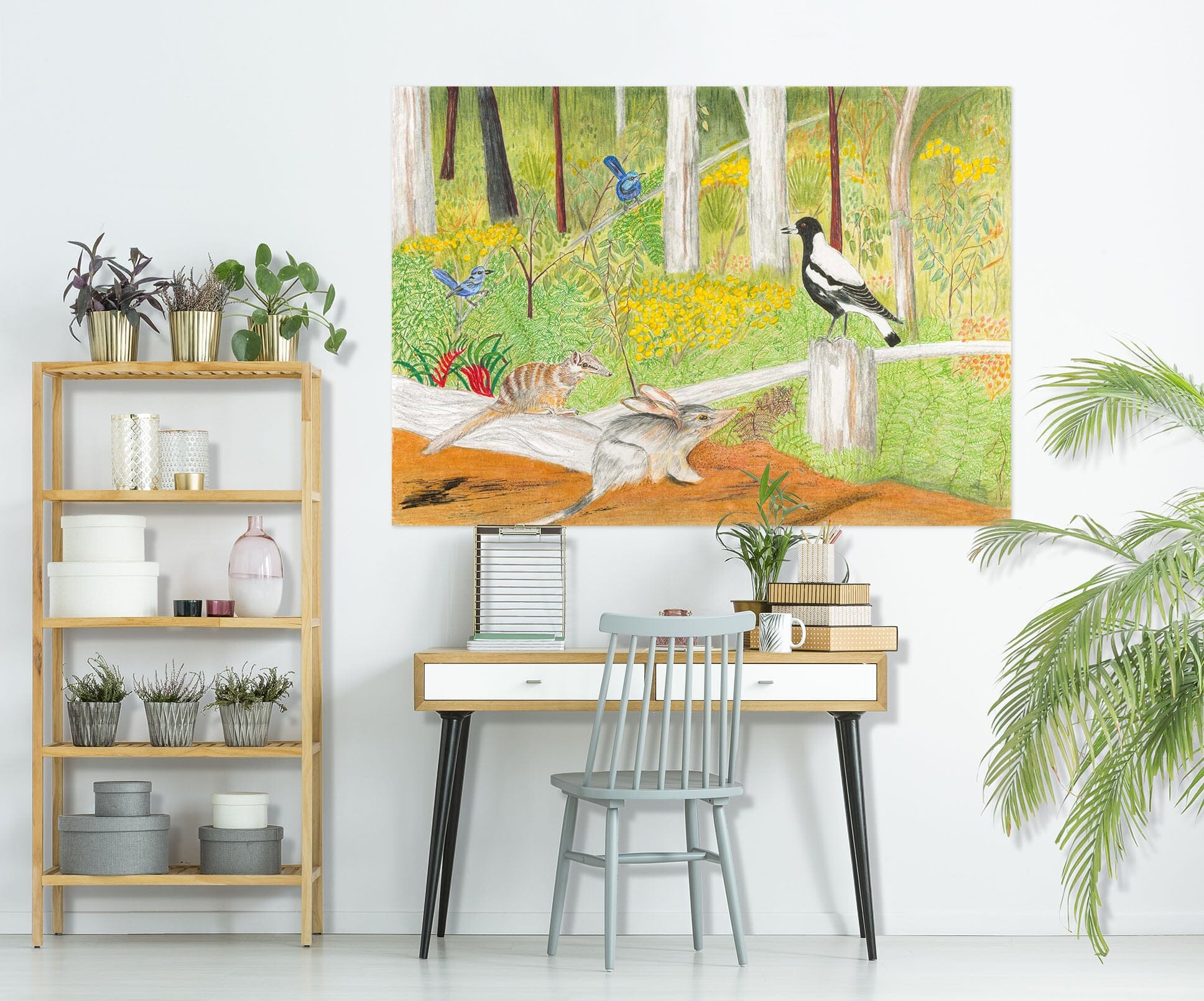 3D Forest Pigeon 018 Michael Sewell Wall Sticker Wallpaper AJ Wallpaper 2 