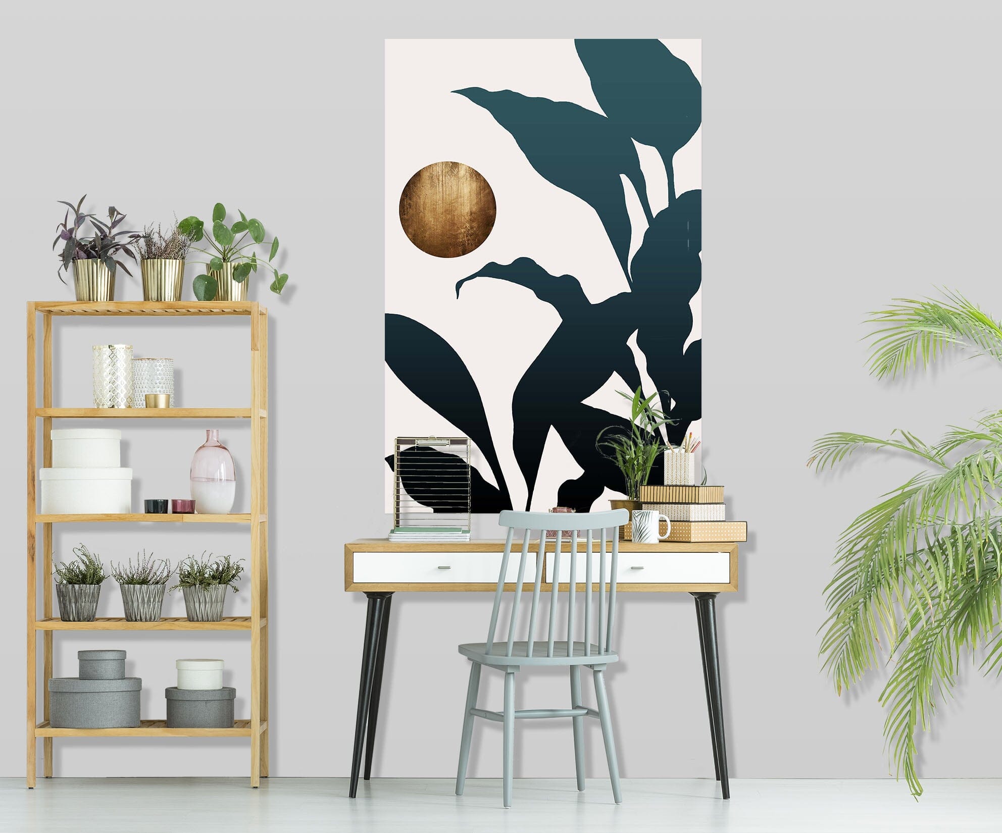 3D Moon Leaves 154 Boris Draschoff Wall Sticker Wallpaper AJ Wallpaper 2 