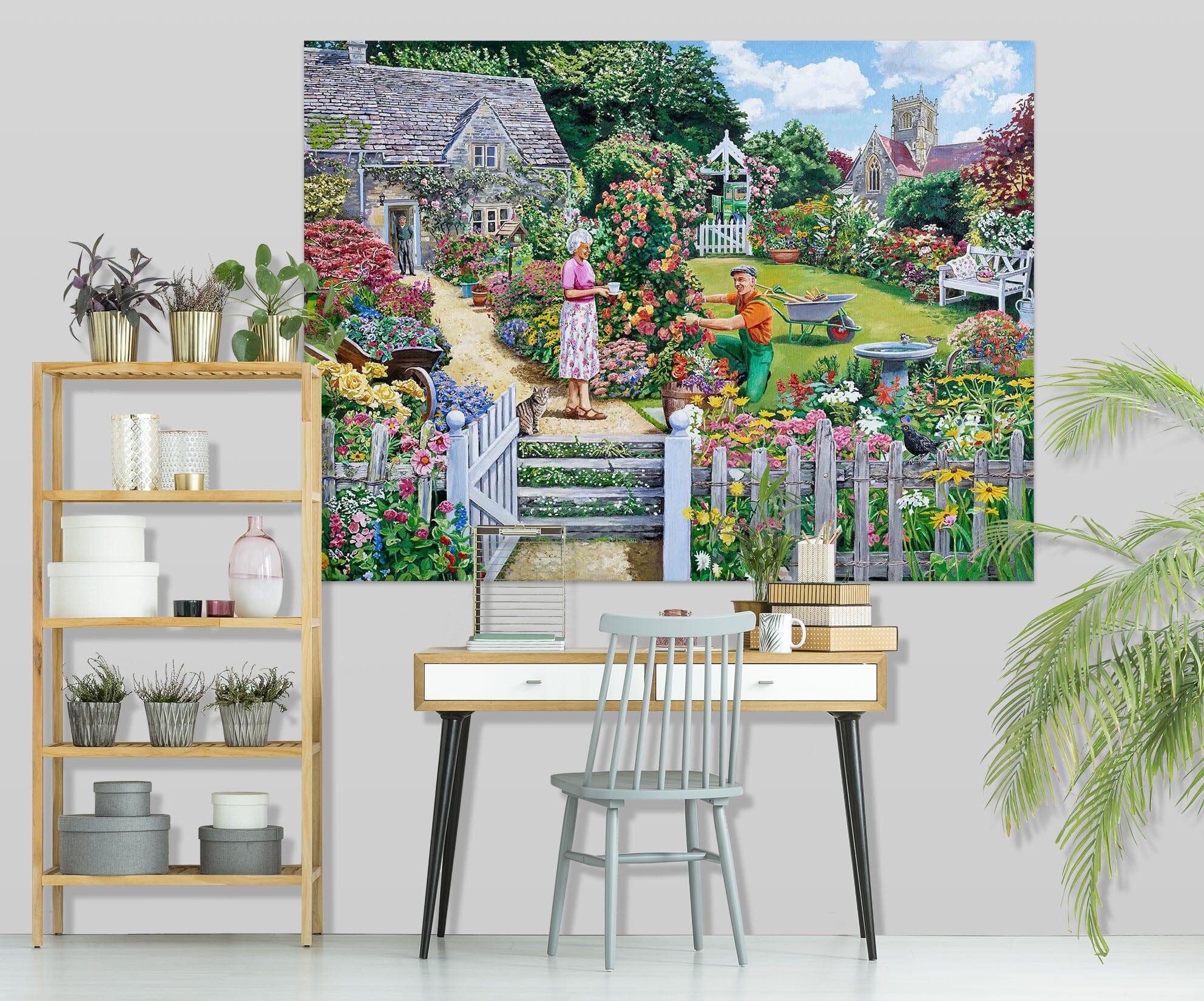 3D Tending A Cottage Garden 066 Trevor Mitchell Wall Sticker Wallpaper AJ Wallpaper 2 