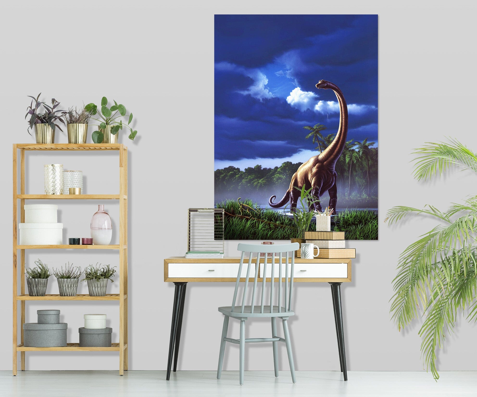 3D Long Necked Dragon 028 Jerry LoFaro Wall Sticker Wallpaper AJ Wallpaper 2 