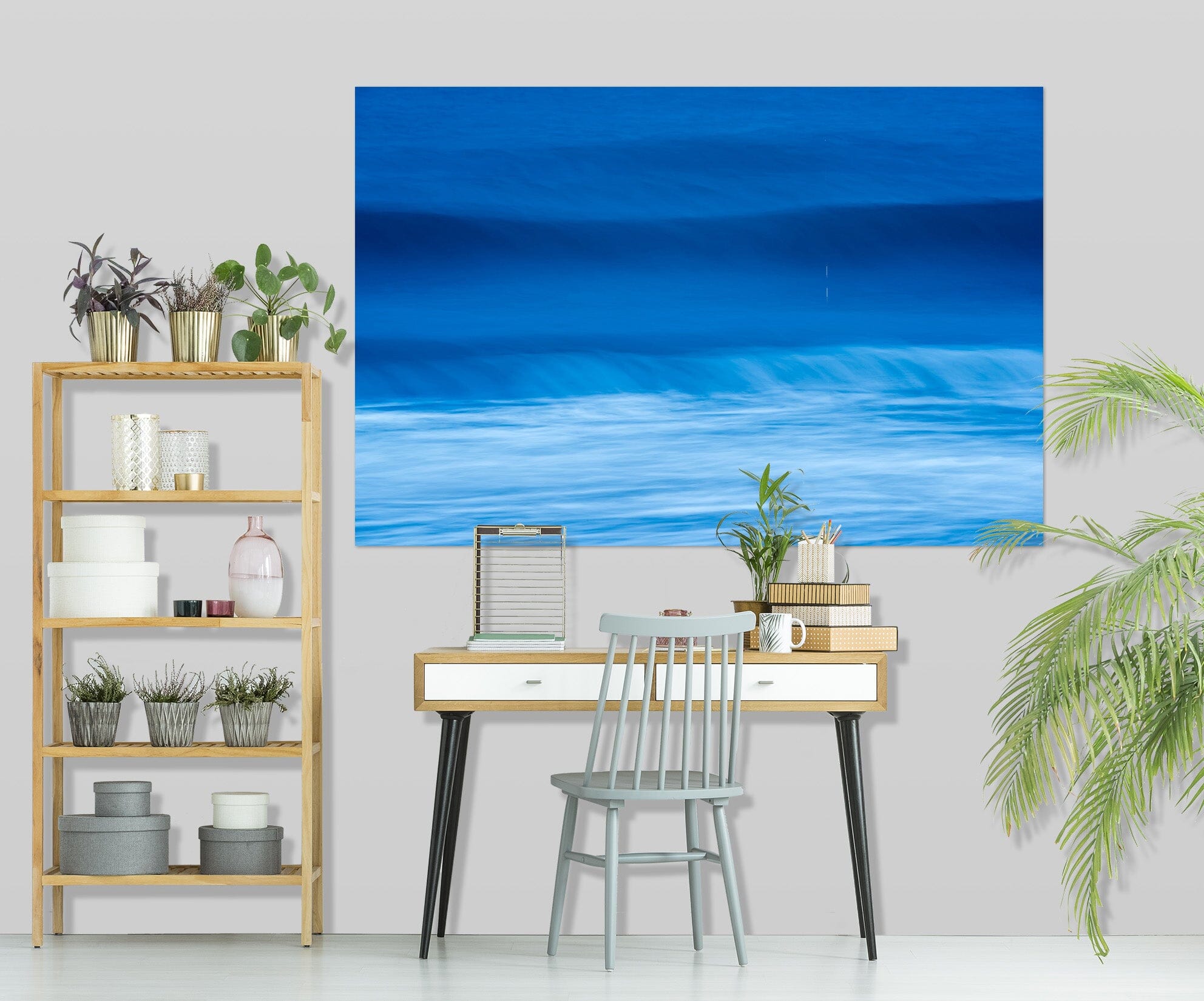3D Blue Waves 189 Marco Carmassi Wall Sticker Wallpaper AJ Wallpaper 2 