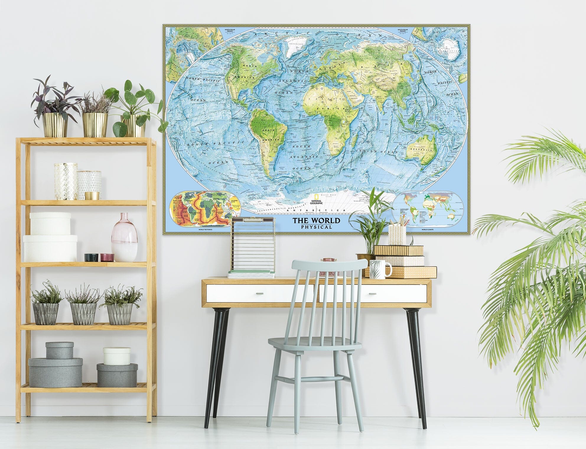 3D Coastline 294 World Map Wall Sticker Wallpaper AJ Wallpaper 2 