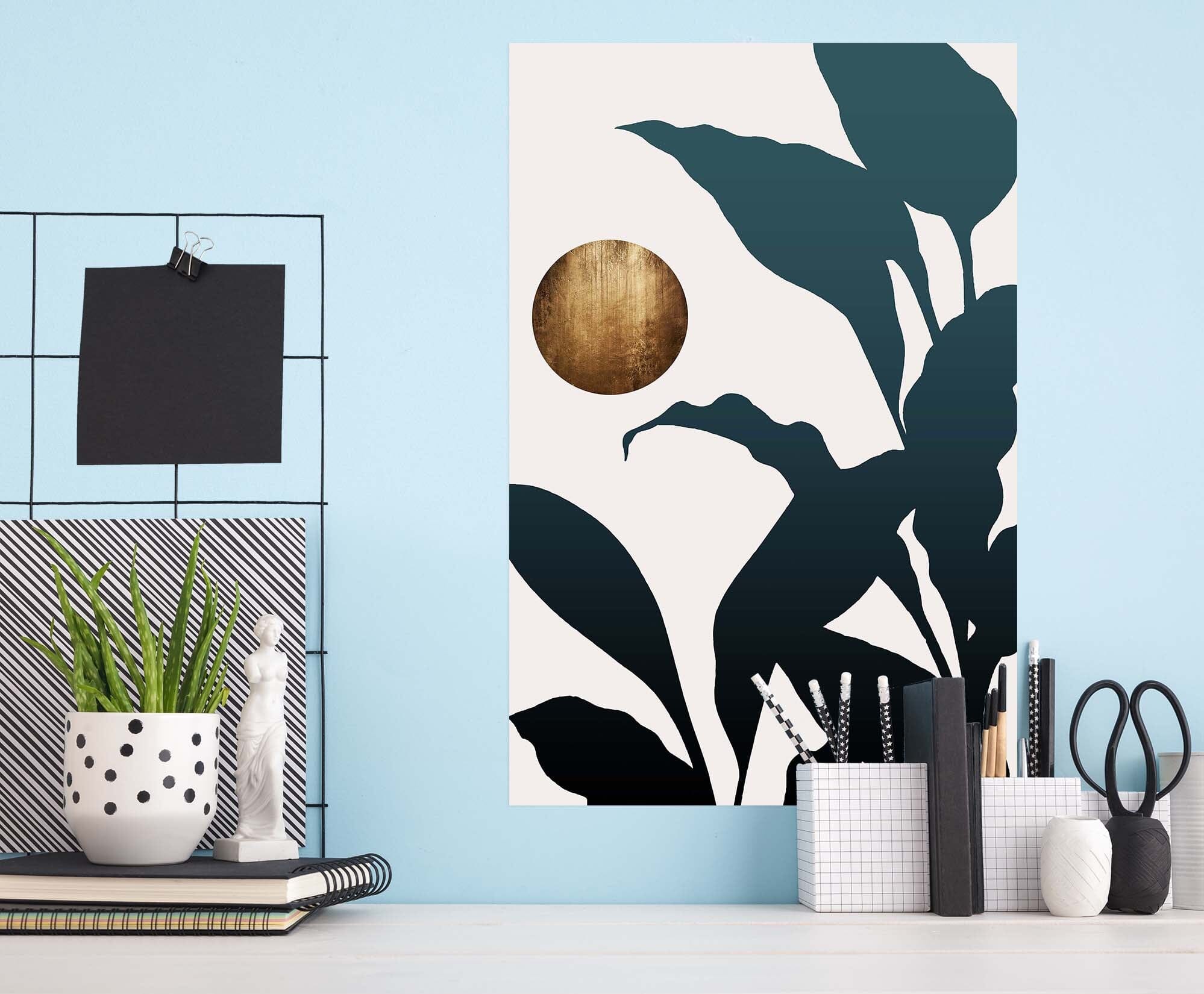 3D Moon Leaves 154 Boris Draschoff Wall Sticker Wallpaper AJ Wallpaper 2 