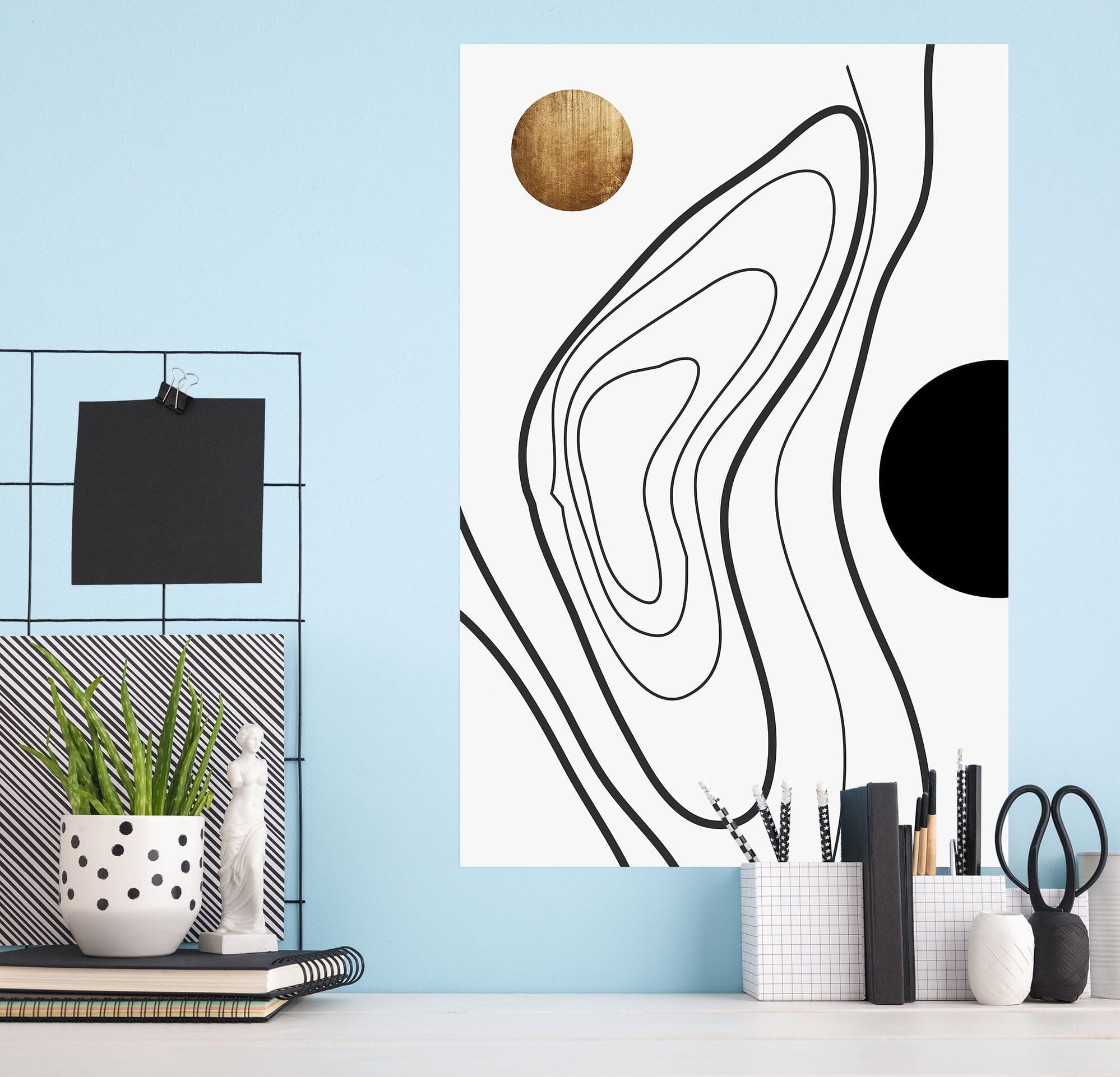 3D Sketch Lines 185 Boris Draschoff Wall Sticker Wallpaper AJ Wallpaper 2 