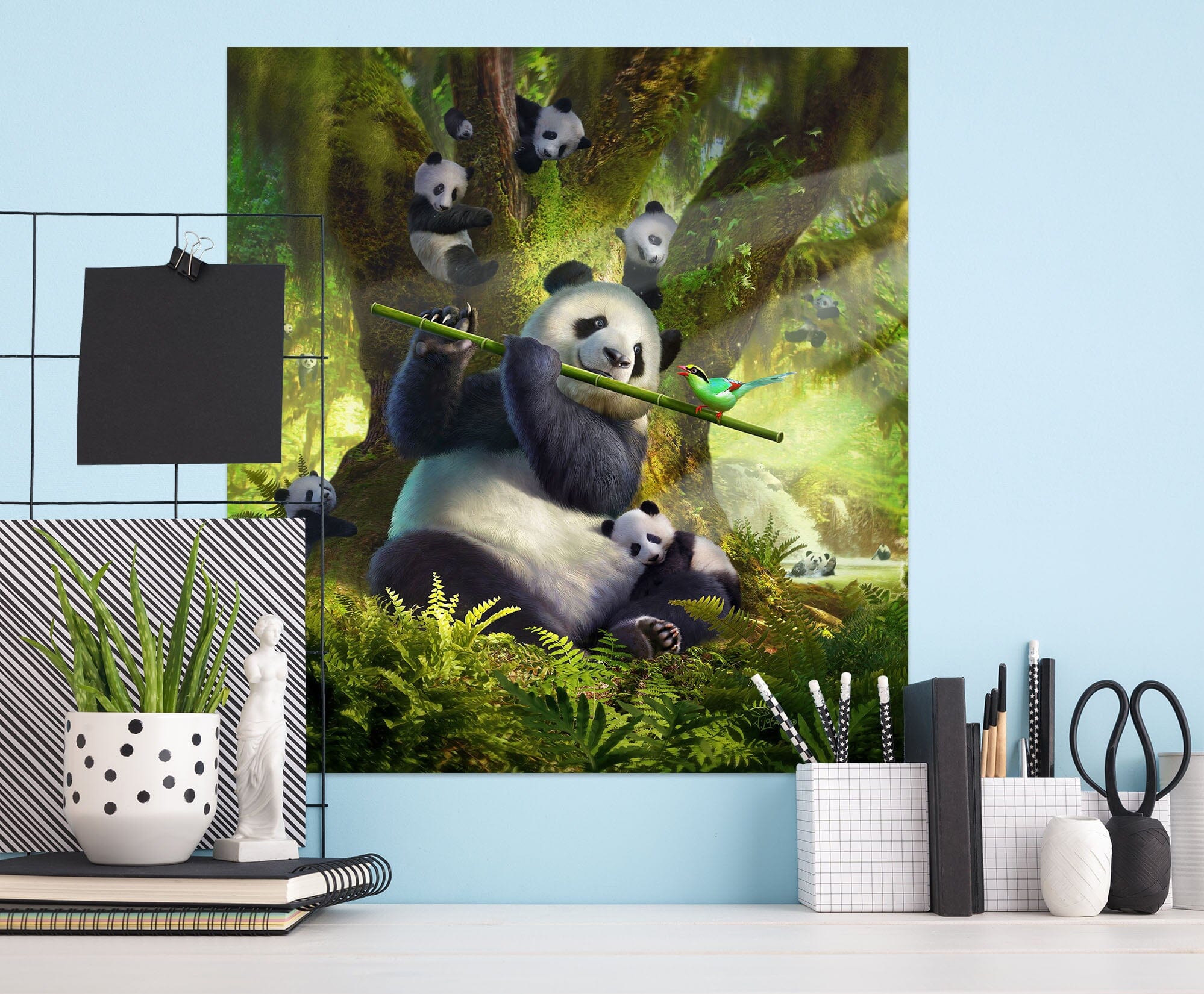 3D Panda Bear 018 Jerry LoFaro Wall Sticker Wallpaper AJ Wallpaper 2 