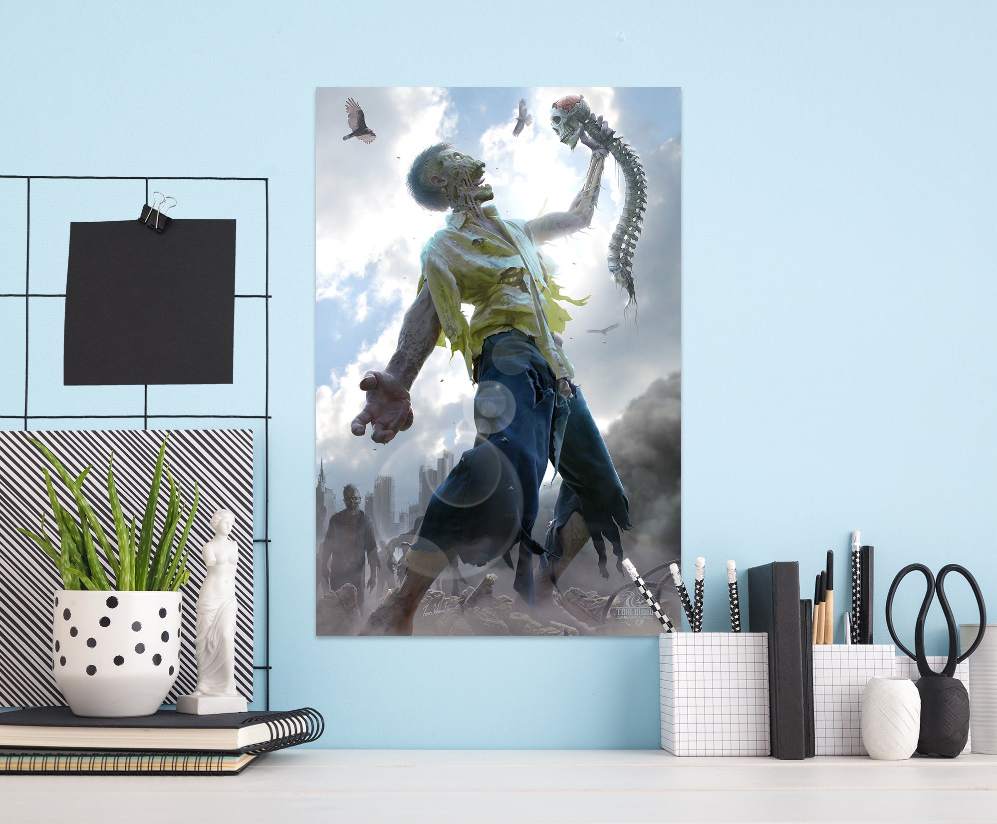 3D Monster Man Skeleton 5141 Tom Wood Wall Sticker