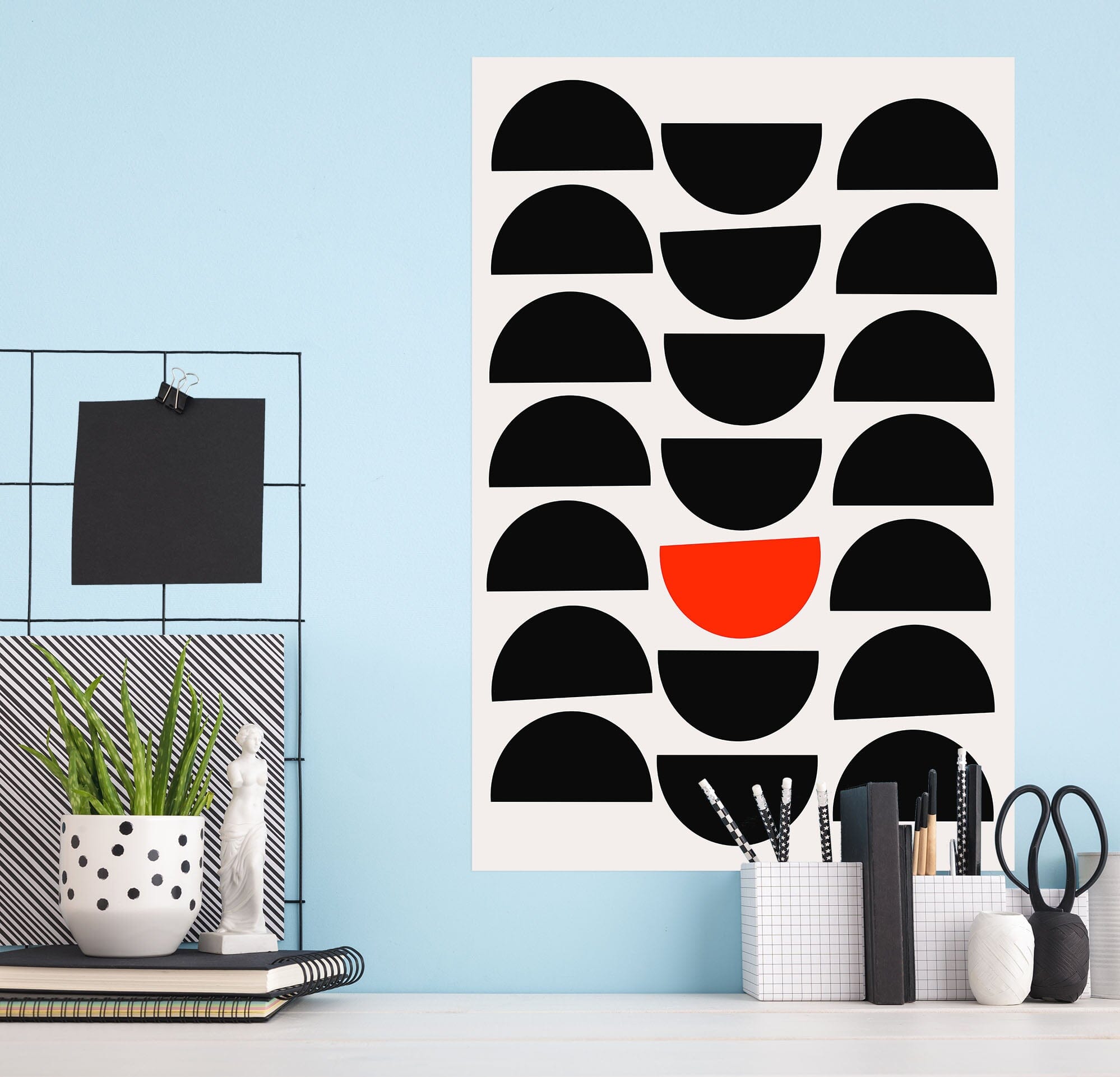 3D Black Semicircle 205 Boris Draschoff Wall Sticker Wallpaper AJ Wallpaper 2 