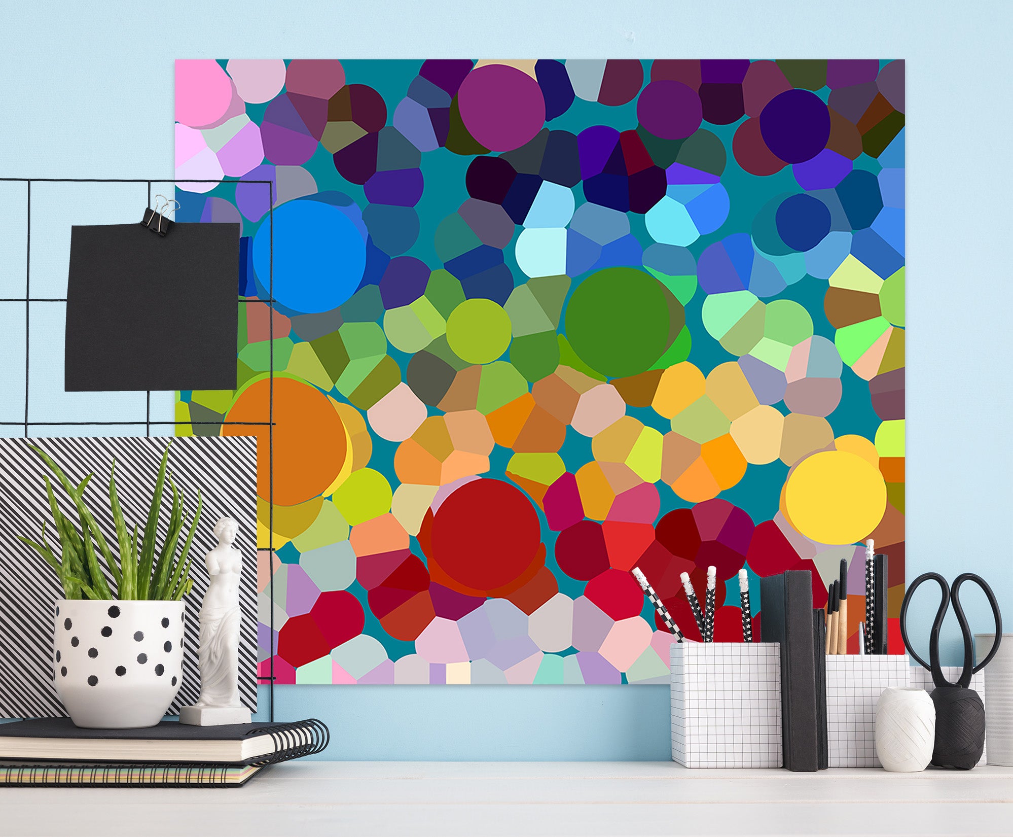 3D Color Hexagon Pattern 70132 Shandra Smith Wall Sticker